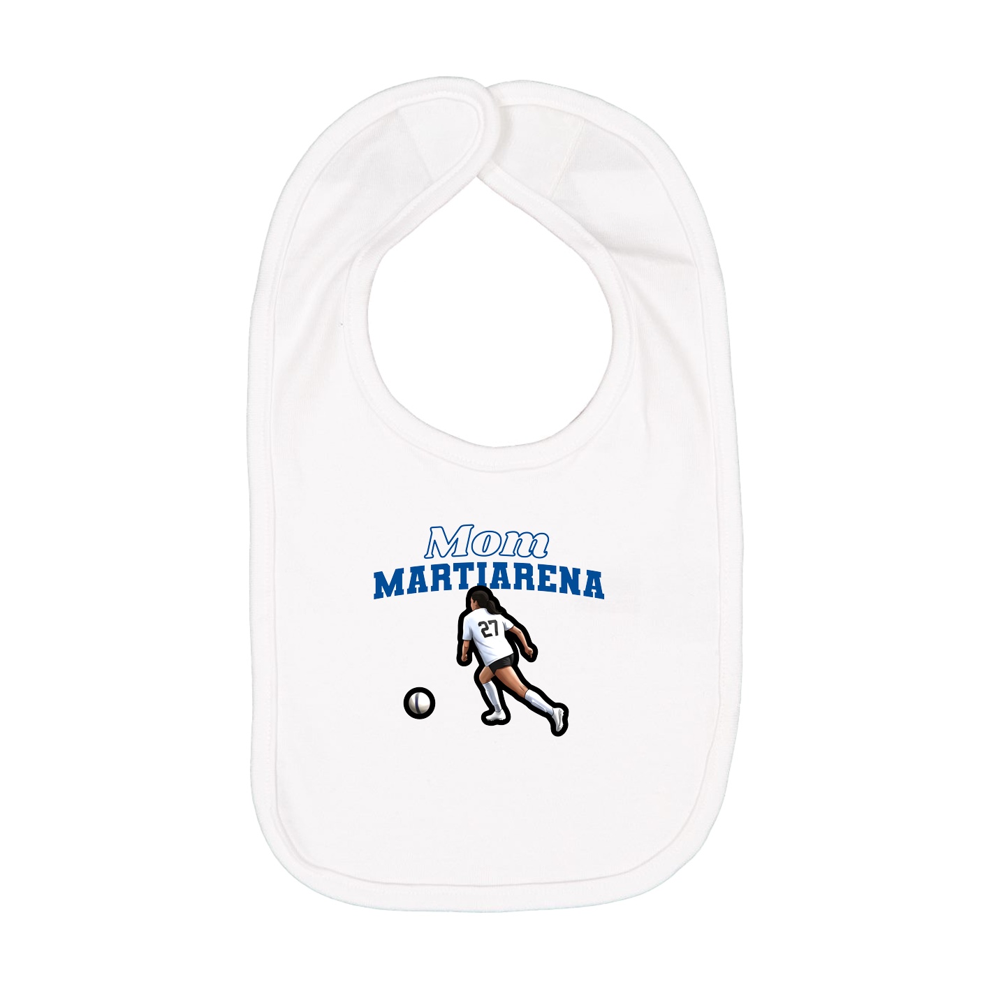 Infant Bib — Mothers Day Block in White