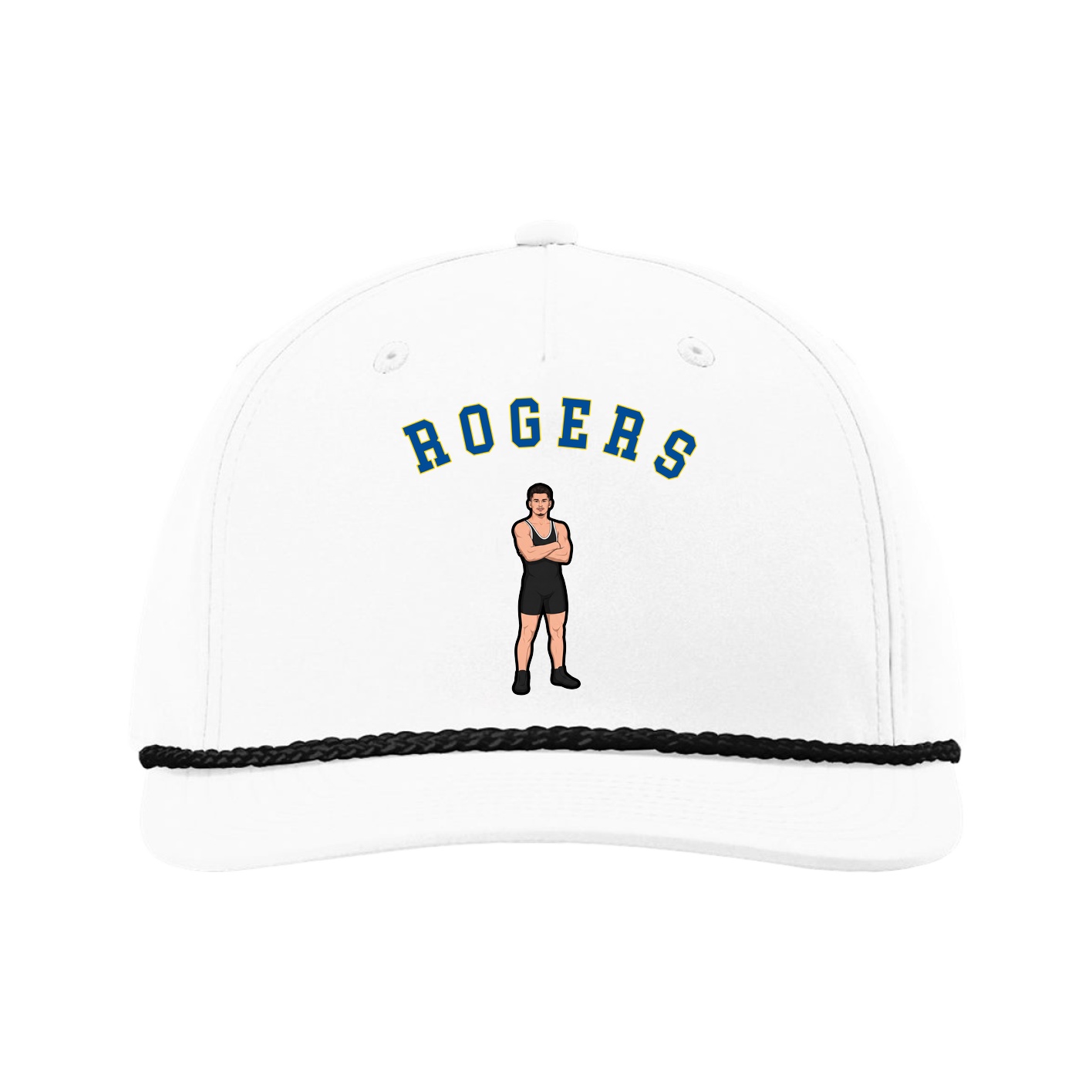 Five-Panel Classic Rope Cap — Shirsey Arch in White