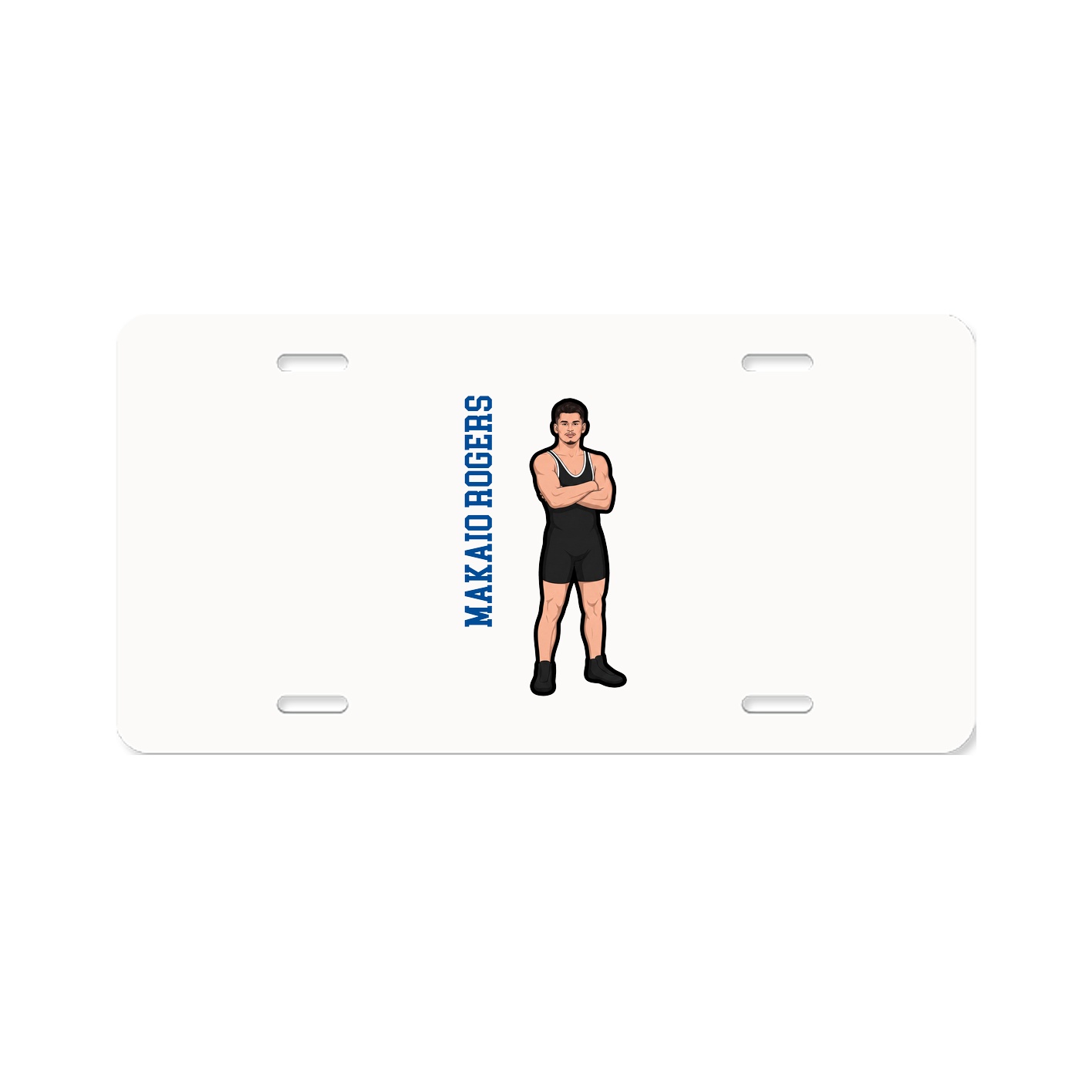 License Plate — Name Vertical in Classic