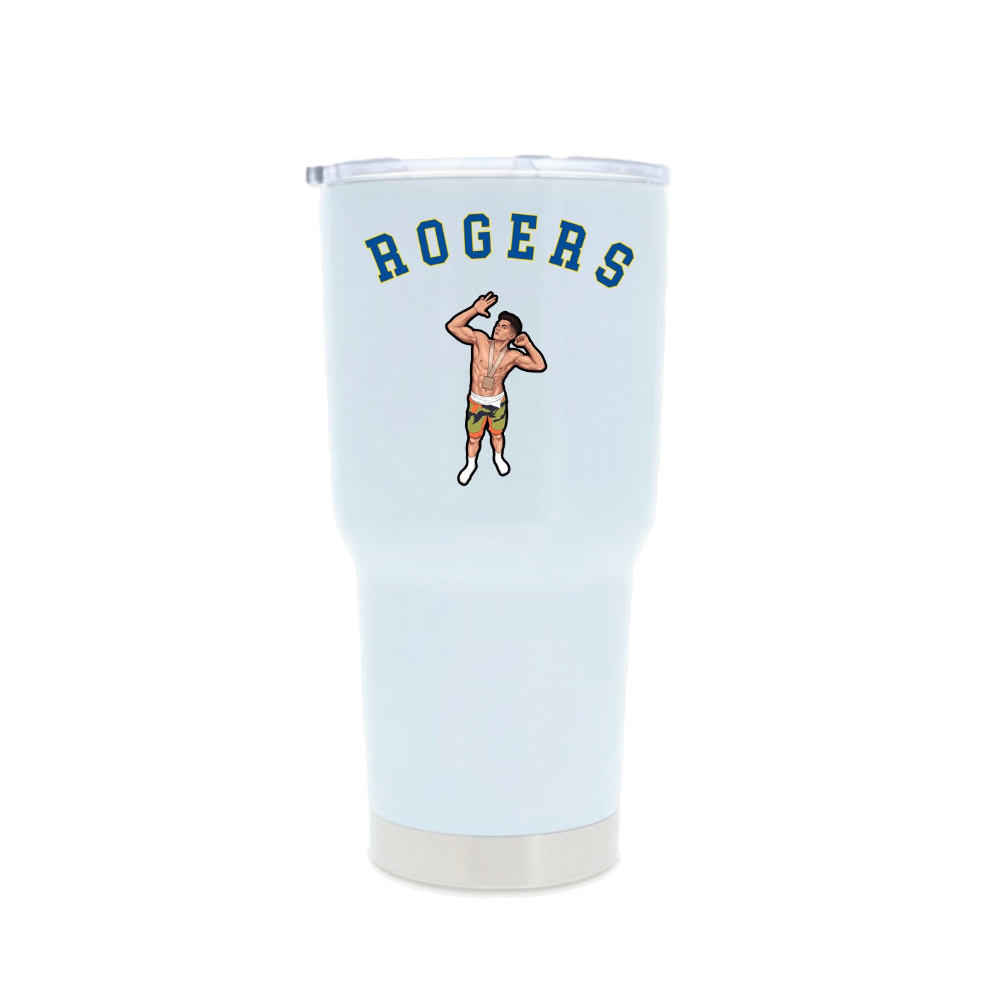 30oz Stainless Steel Tumbler — Shirsey Arch in White