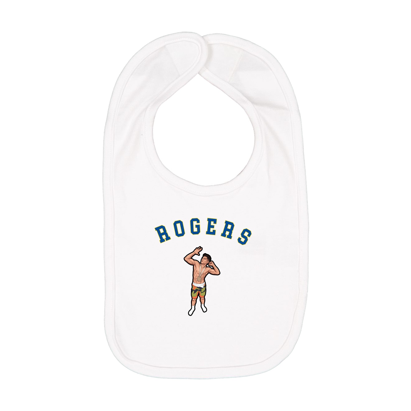 Infant Bib — Shirsey Arch in White