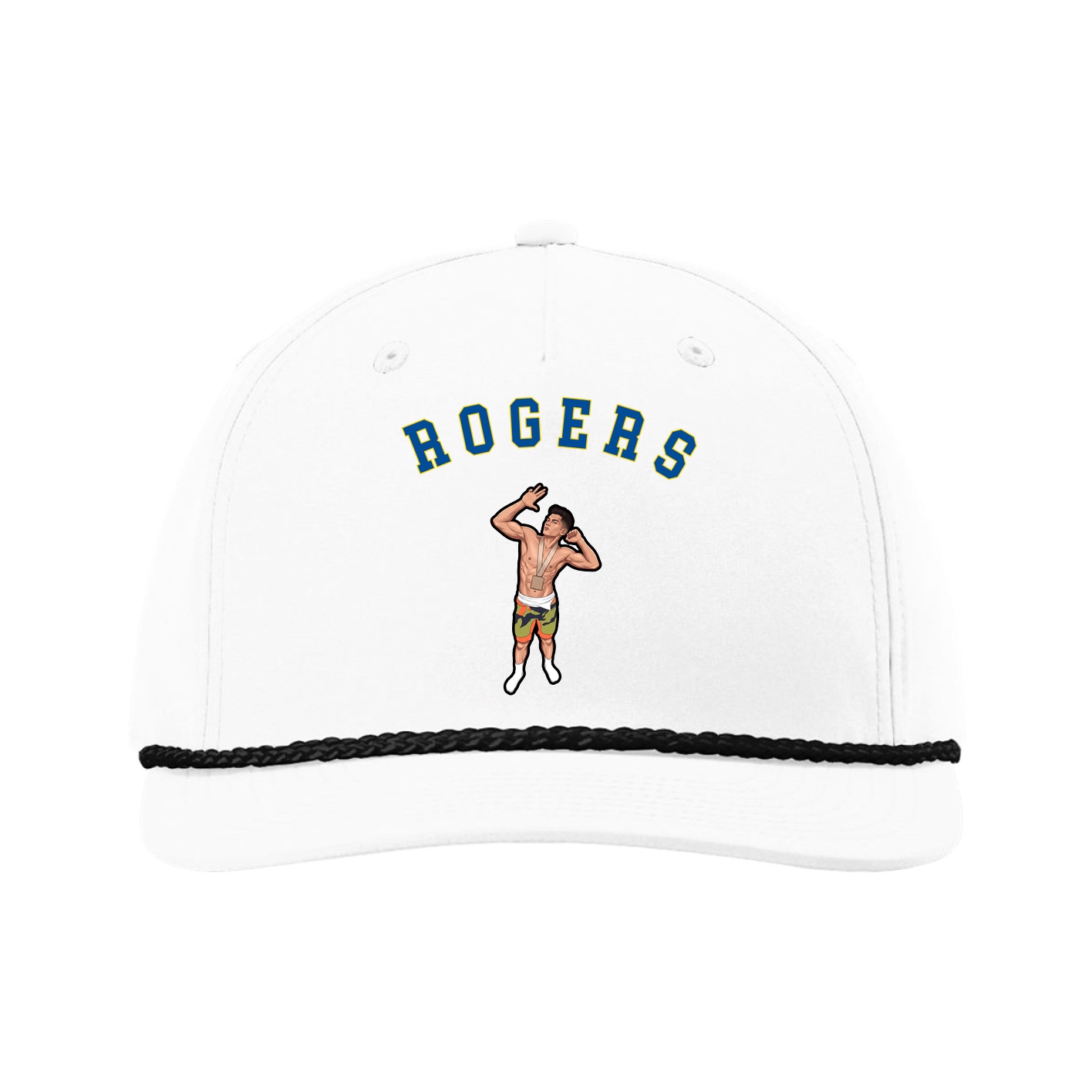 Five-Panel Classic Rope Cap — Shirsey Arch in White
