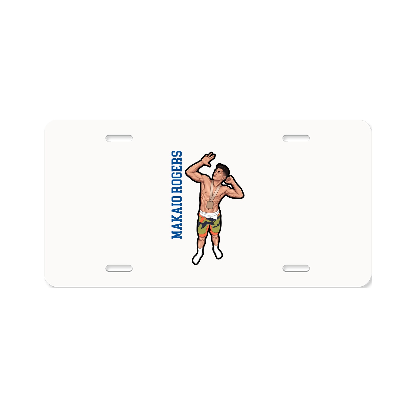 License Plate — Name Vertical in Classic