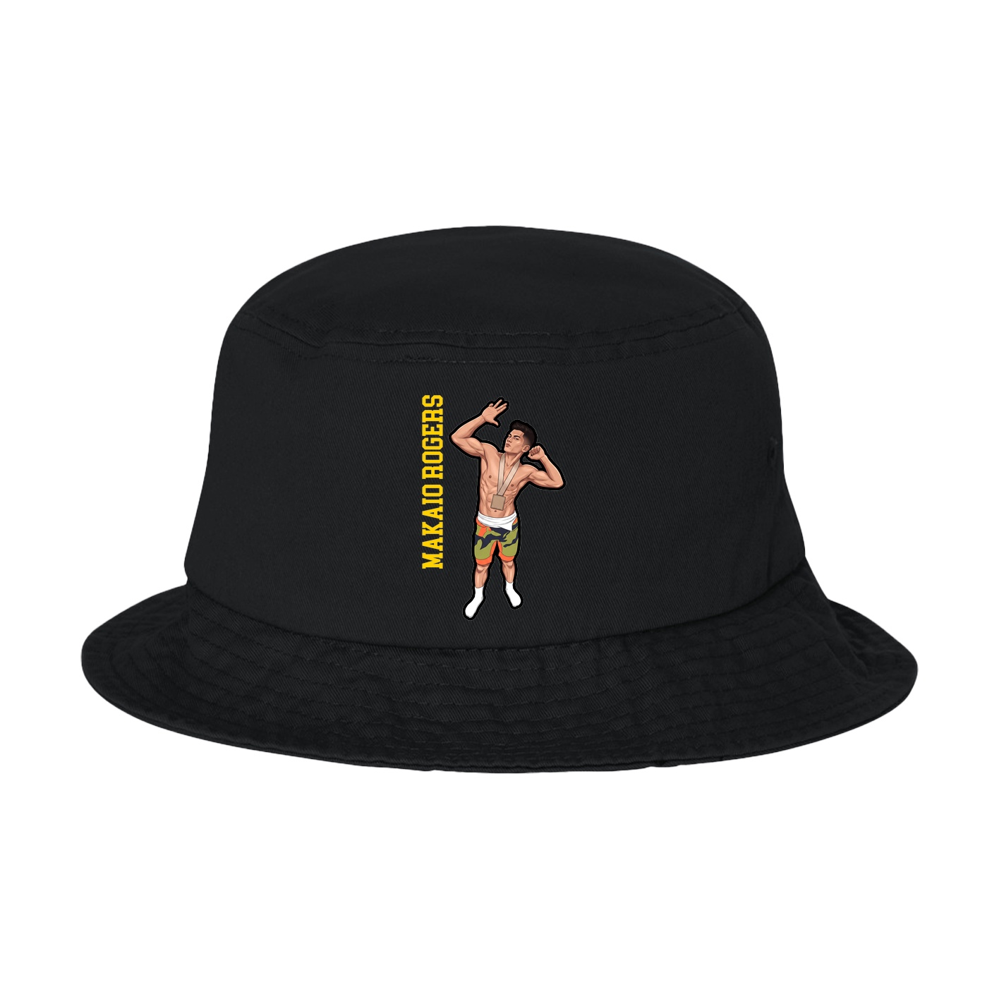 Bucket Cap — Name Vertical in Black