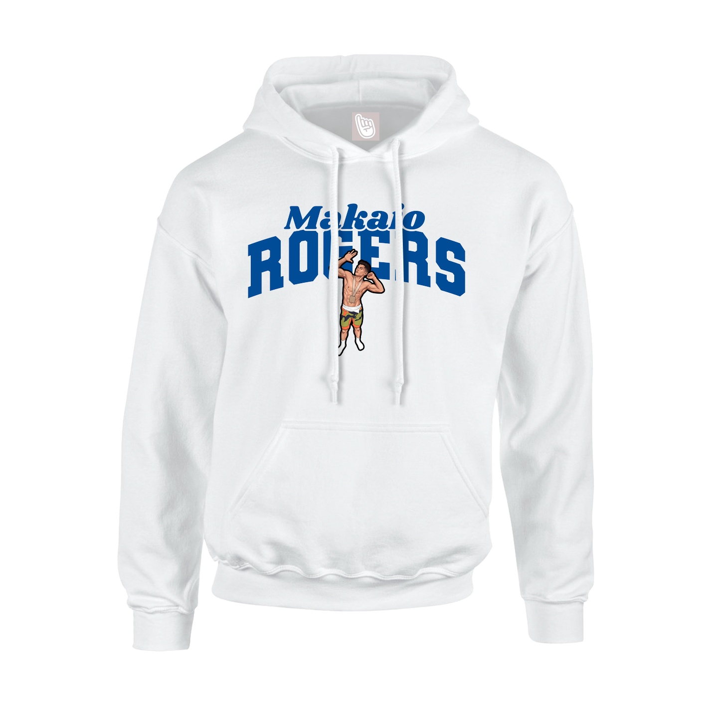 Youth Hoodie — Signature Arch in White