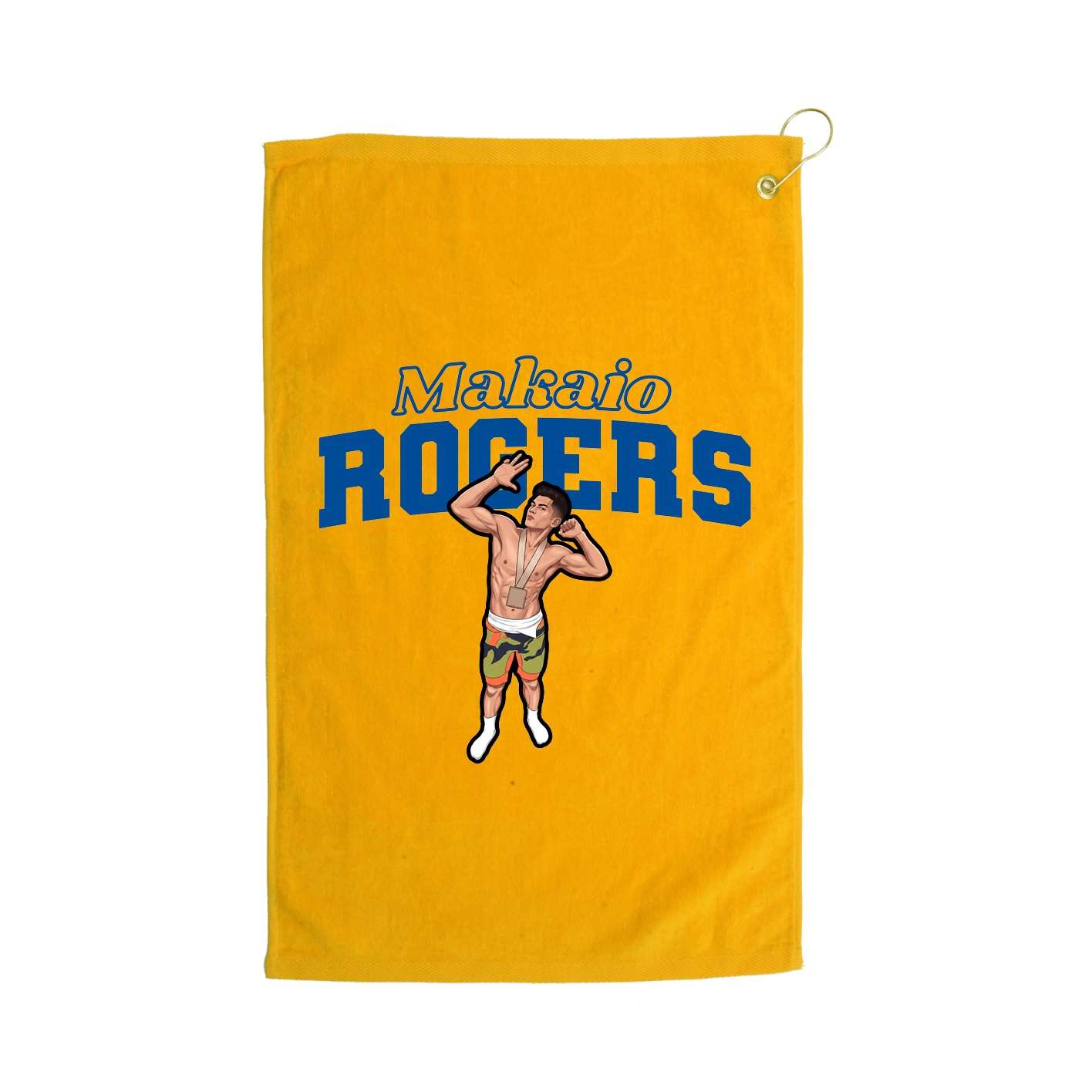 Golf Towel — Name Arch in Gold