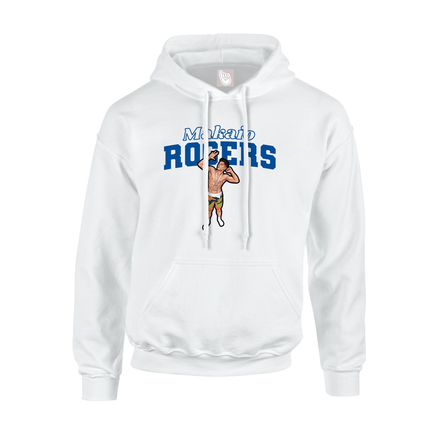 Hoodie — Name Arch in White