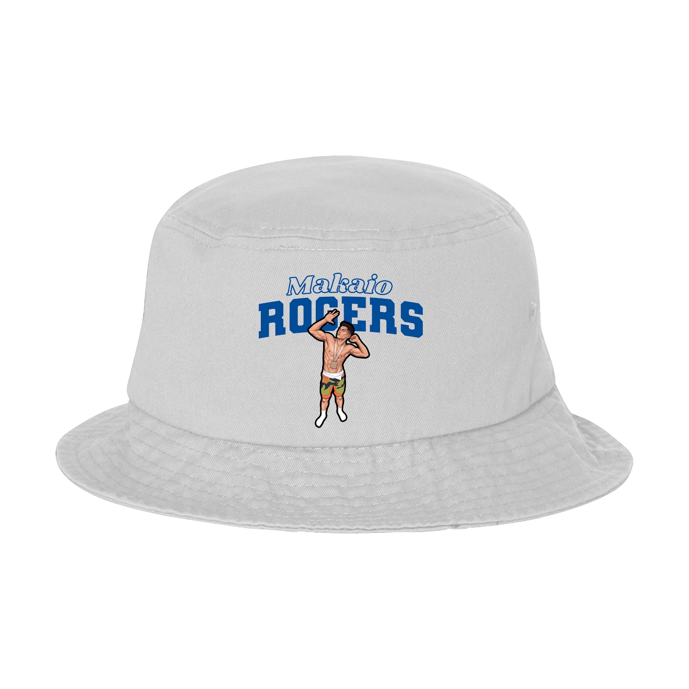 Bucket Cap — Name Arch in White