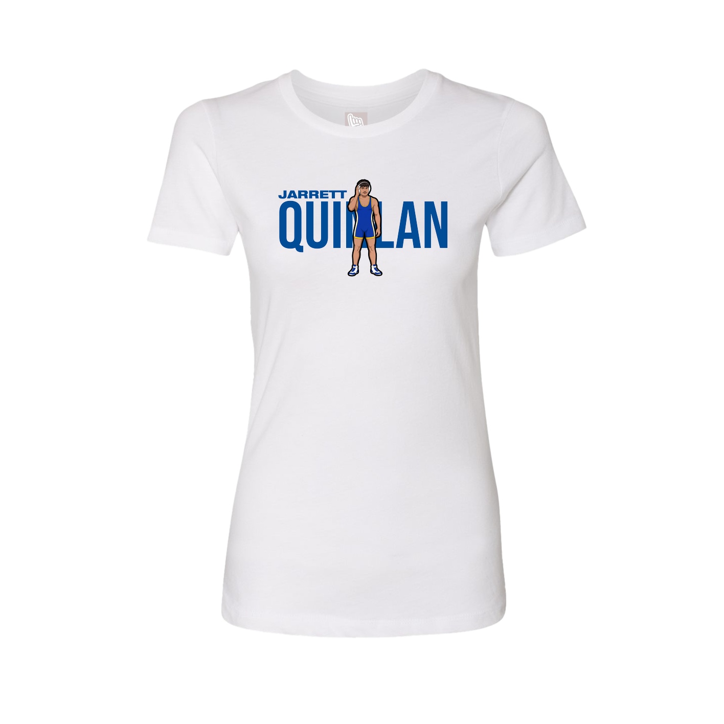 Fitted Women's Tee — Player Name in White