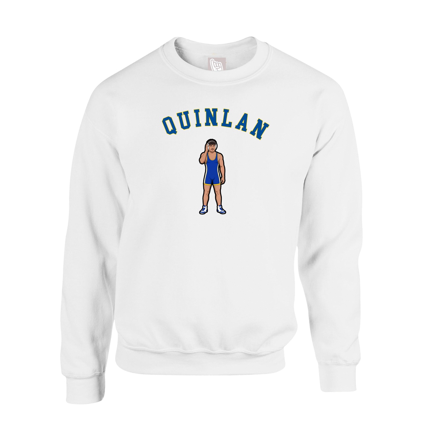 Fleece Crew — Shirsey Arch in White