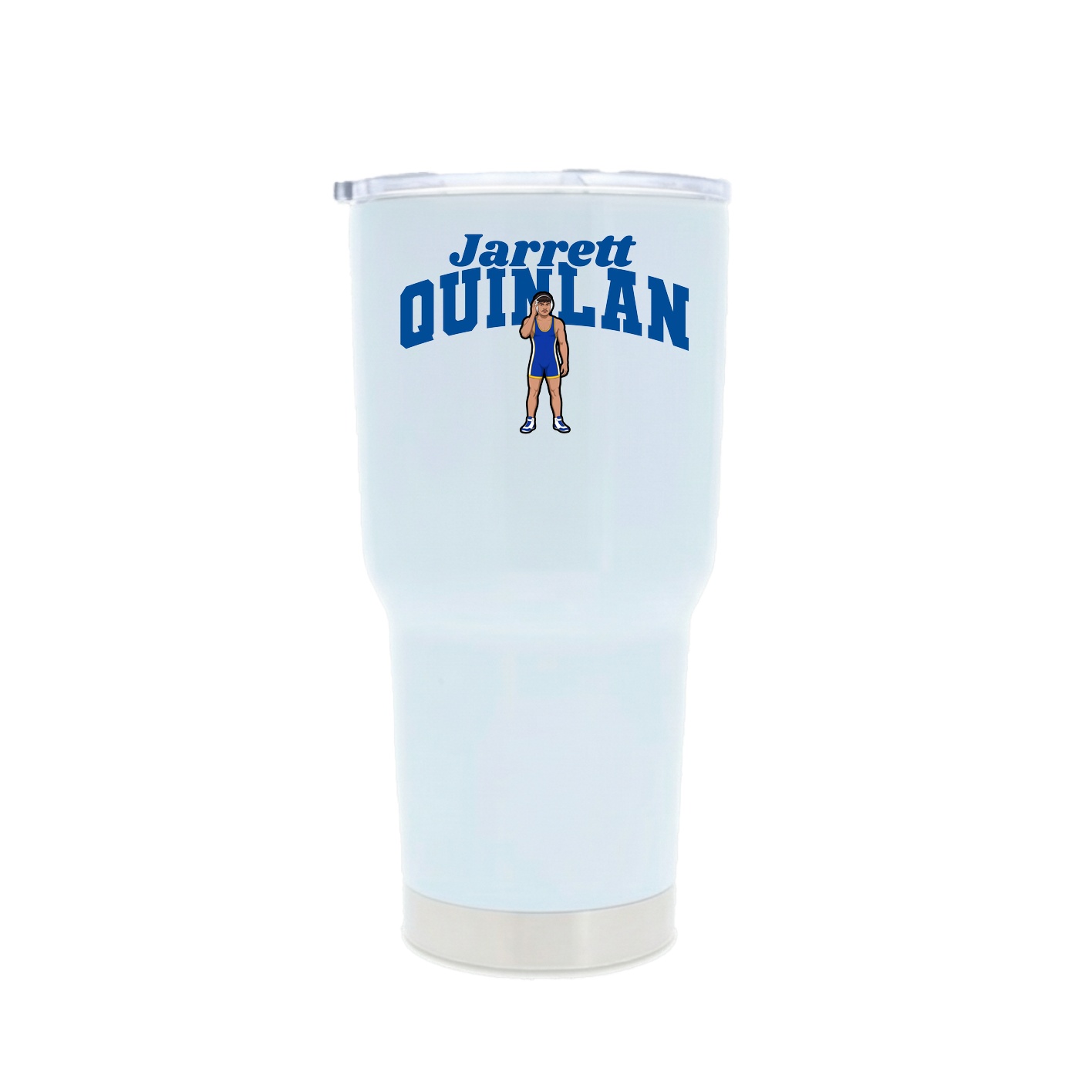 30oz Stainless Steel Tumbler — Signature Arch in White