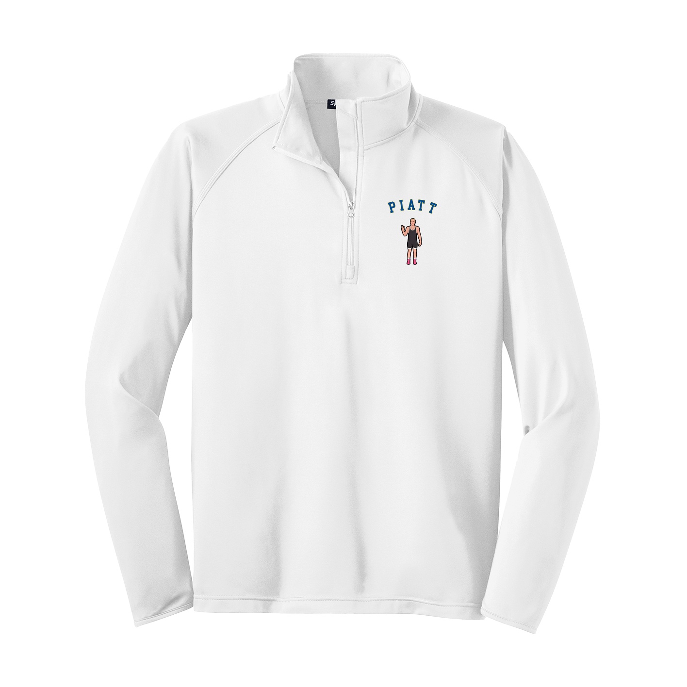 Q-Zip Pullover — Shirsey Arch in White