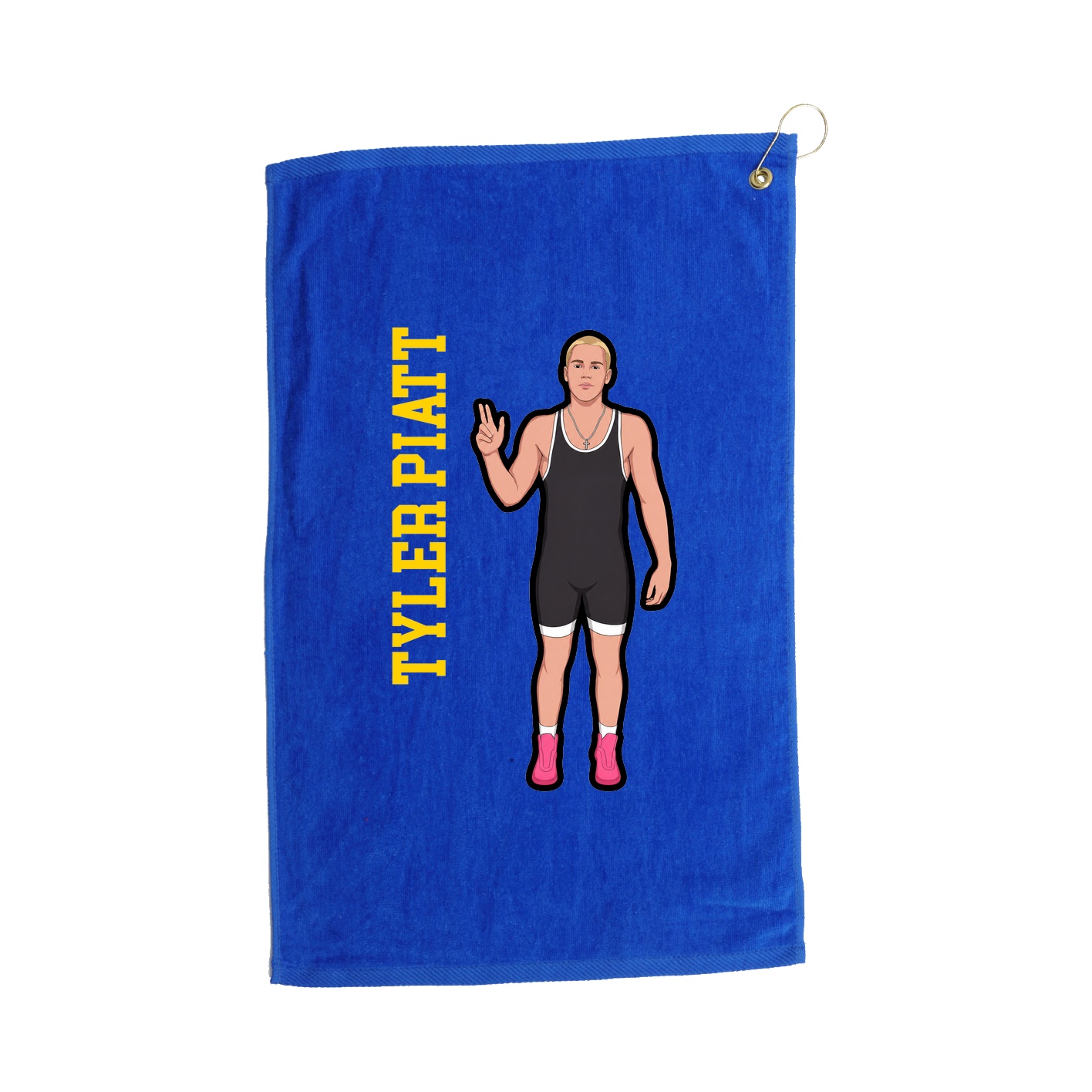 Golf Towel — Name Vertical in Royal