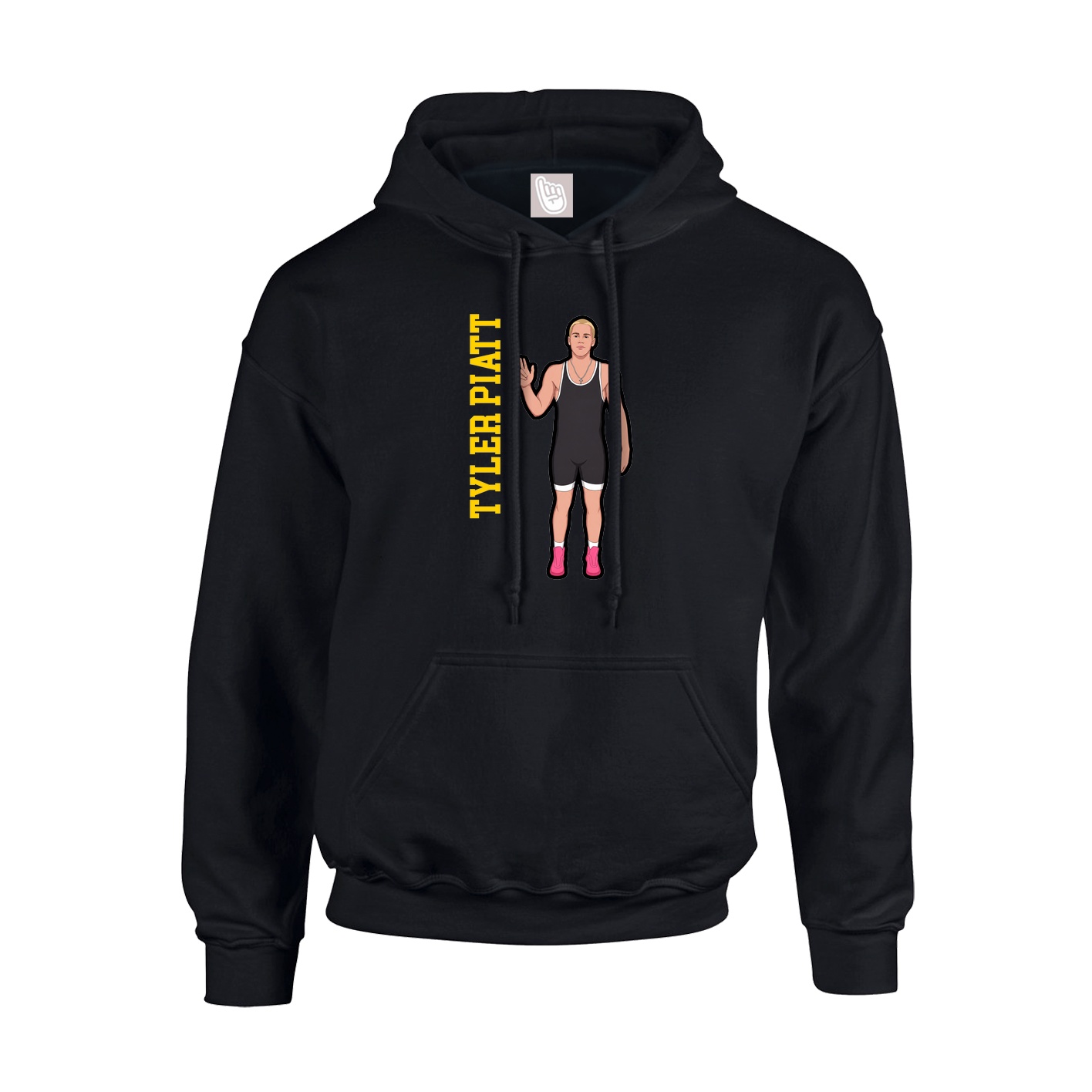 Hoodie — Name Vertical in Black