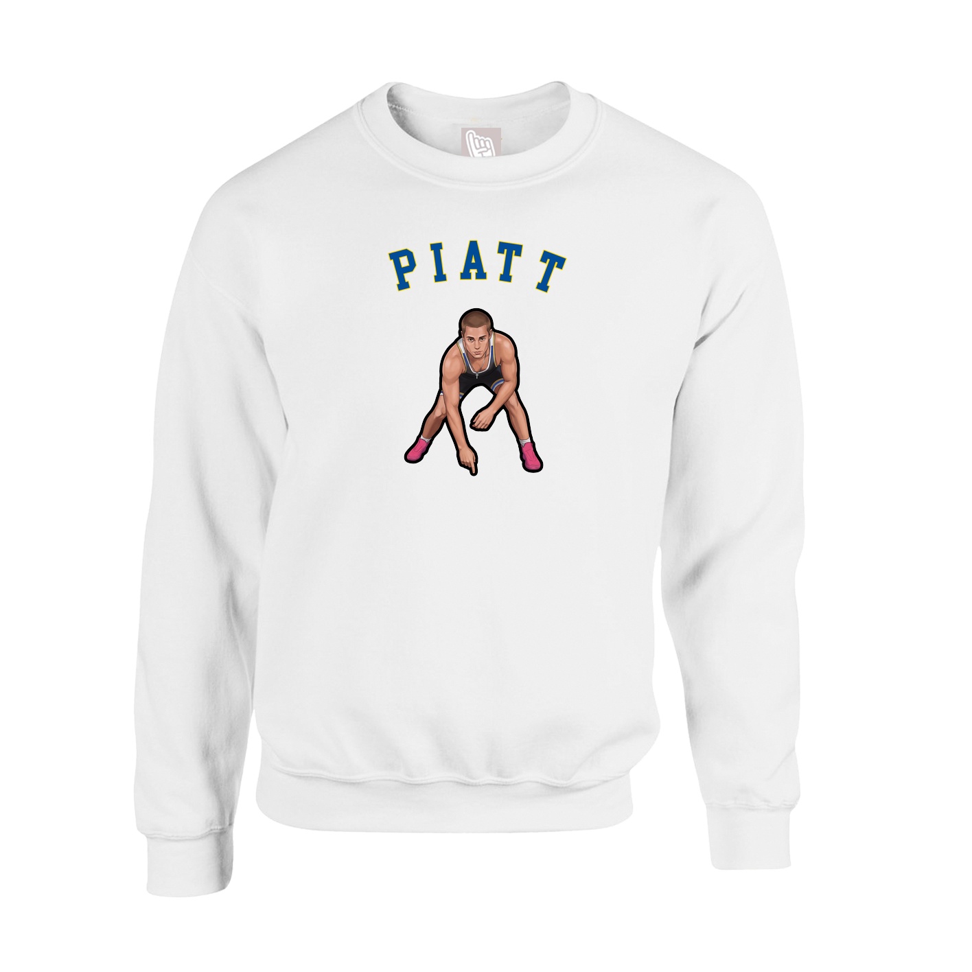 Fleece Crew — Shirsey Arch in White