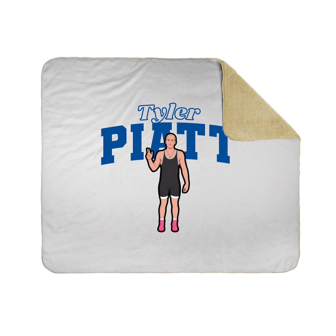 Throw Blanket — Name Arch in White