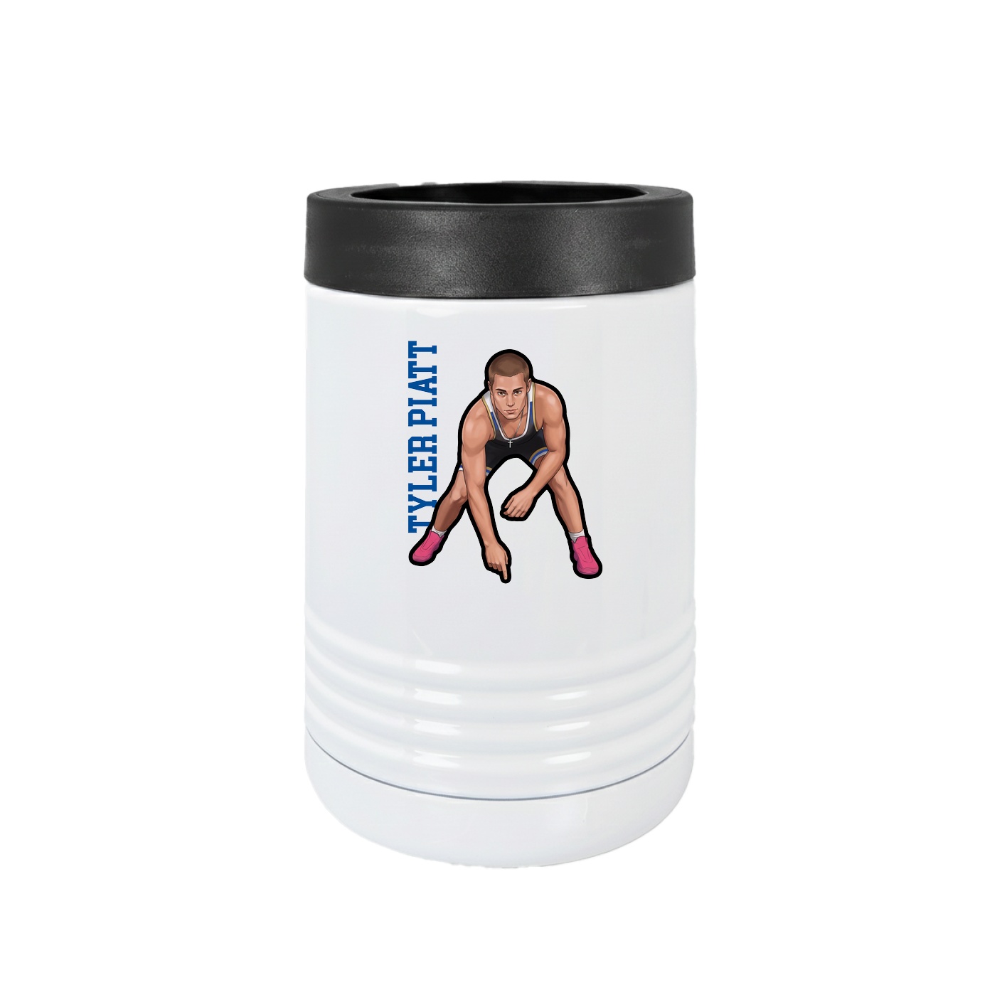 Beverage Holder — Name Vertical in White