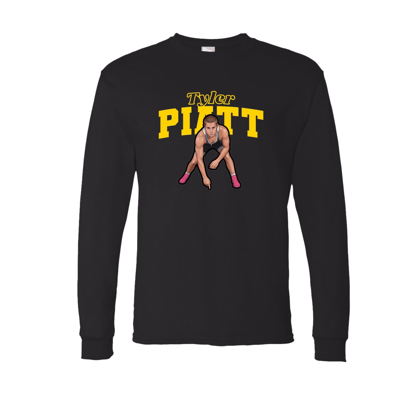 Long Sleeve Tee — Name Arch in Black
