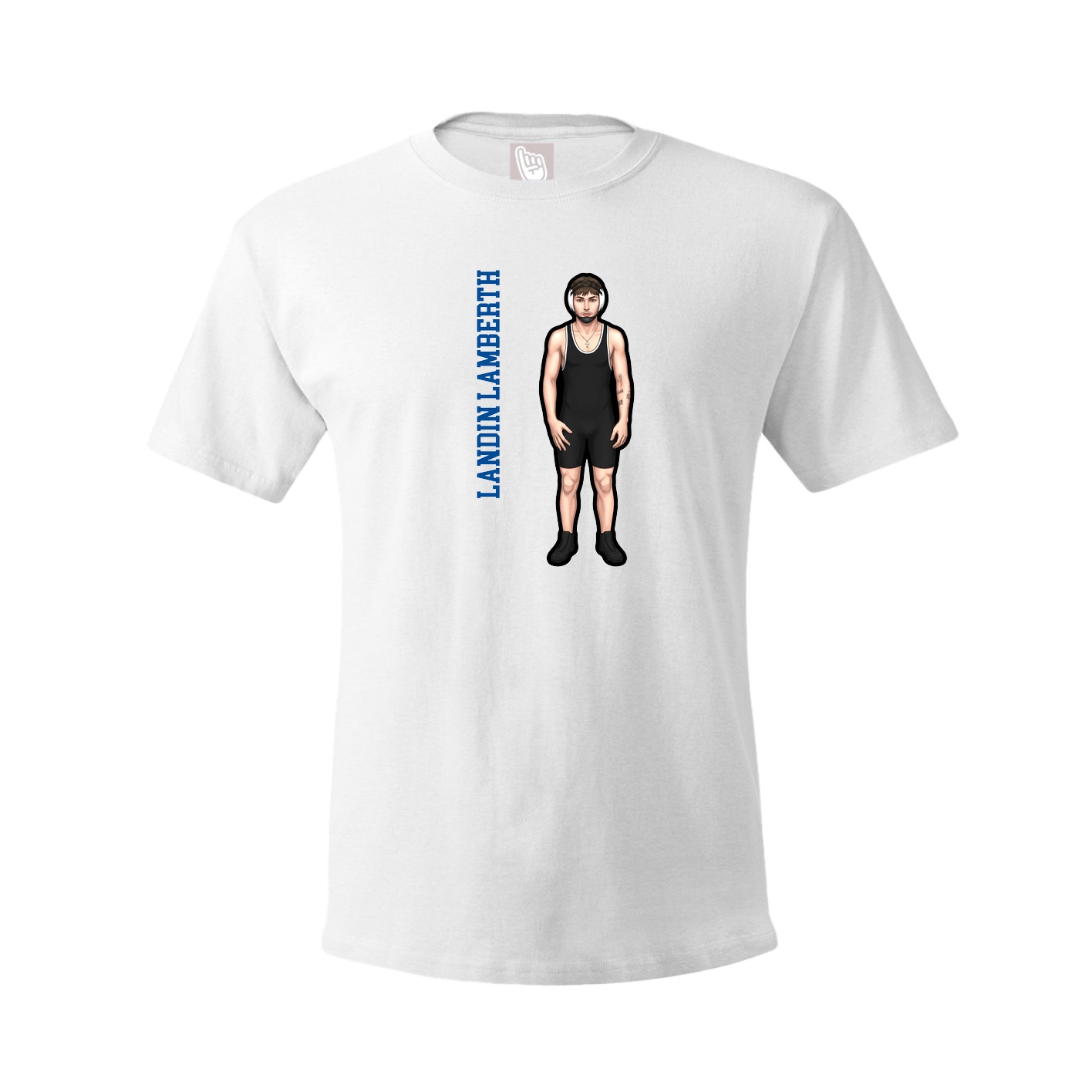 Tee — Name Vertical in White