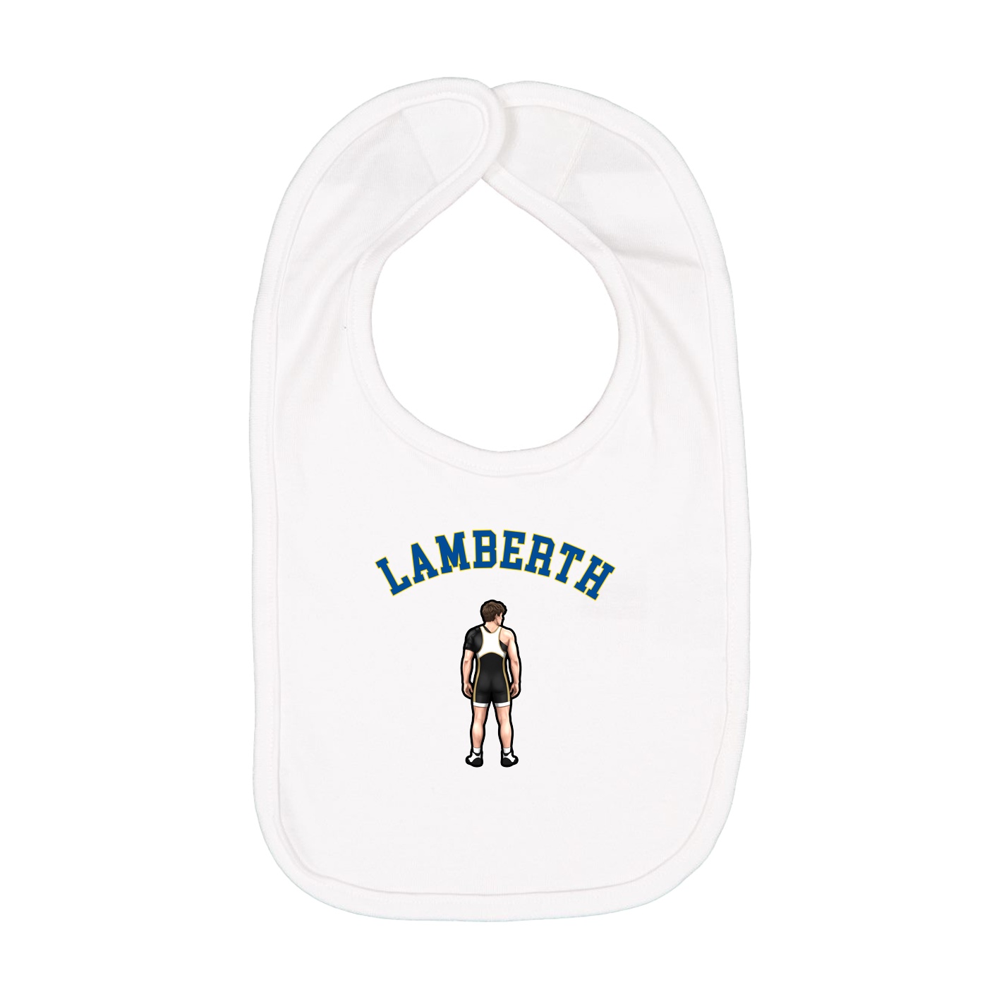 Infant Bib — Shirsey Arch in White