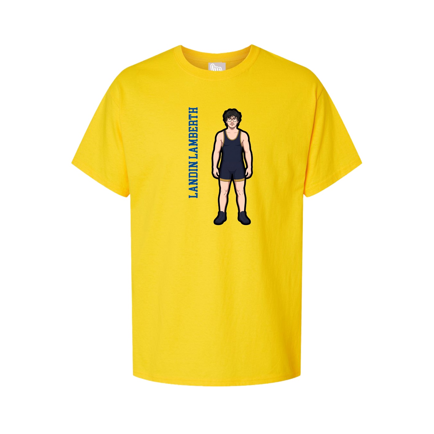 Tee — Name Vertical in Gold