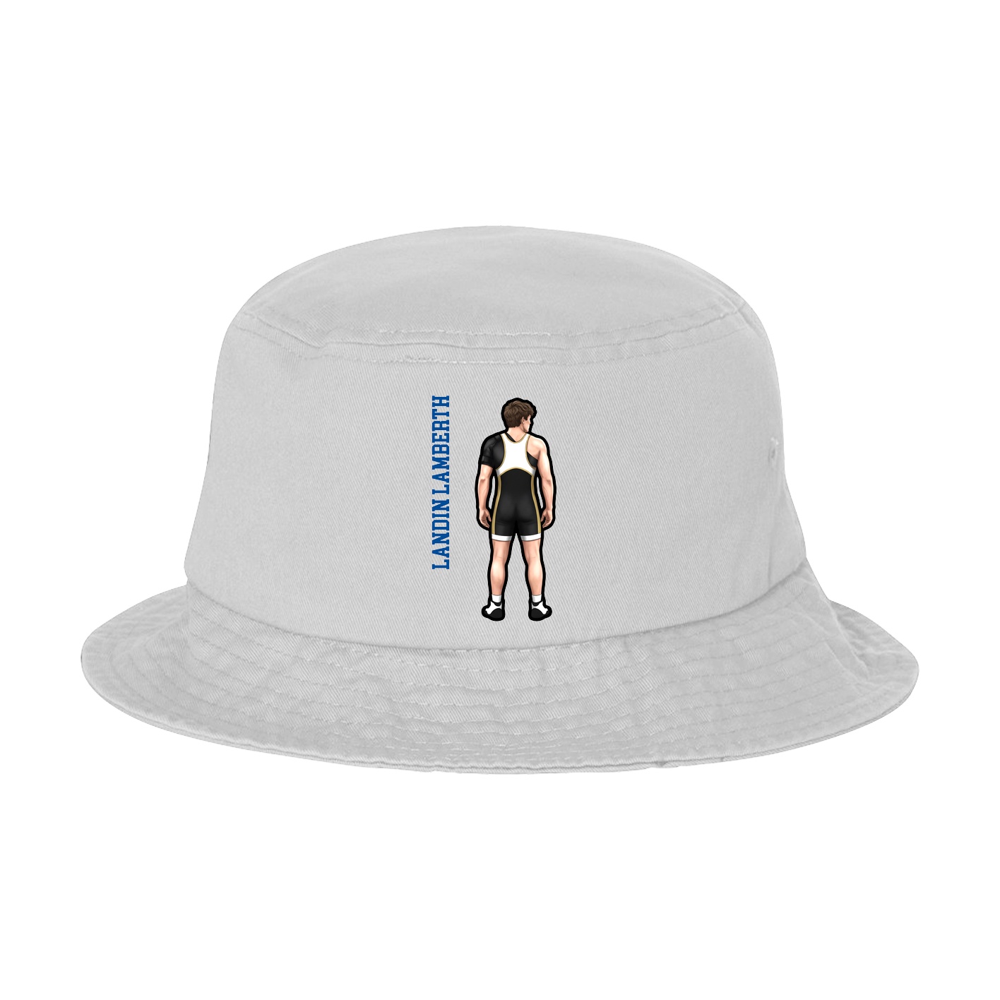 Bucket Cap — Name Vertical in White