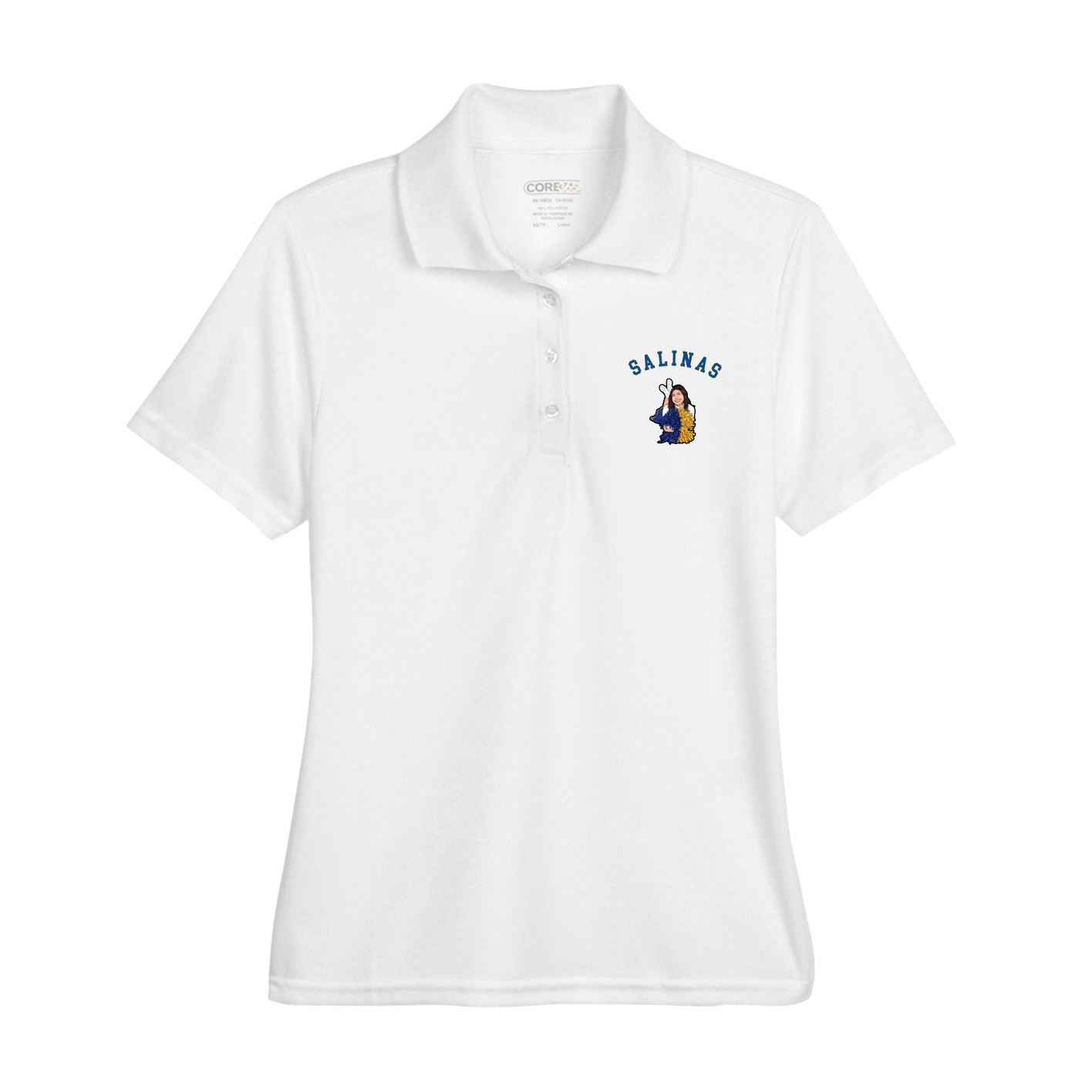 Womens Performance Polo — Shirsey Arch in White