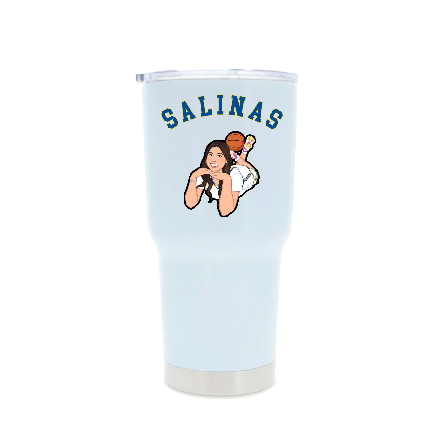 30oz Stainless Steel Tumbler — Shirsey Arch in White