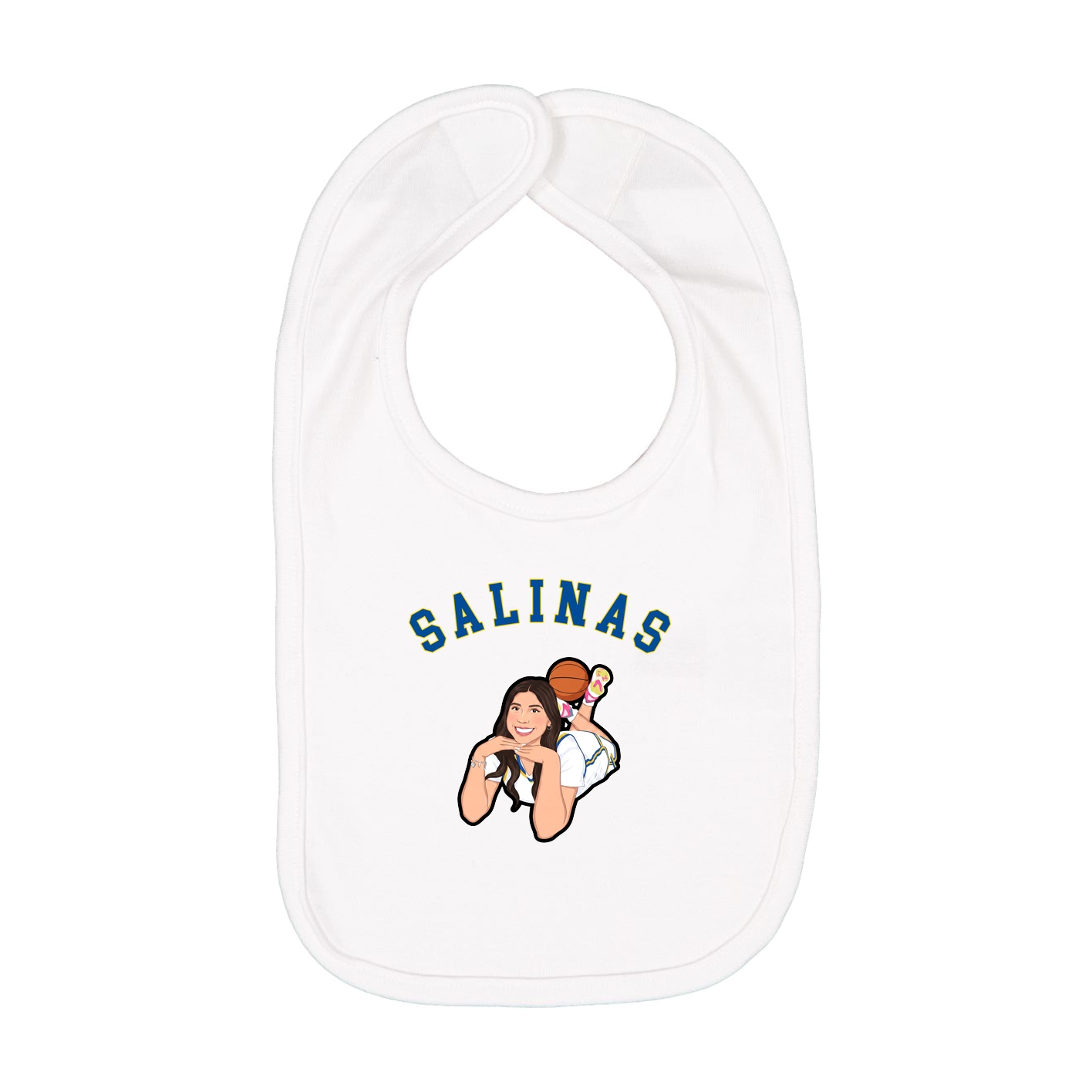 Infant Bib — Shirsey Arch in White
