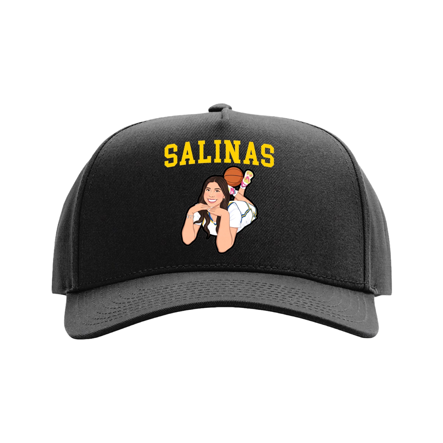 Full Fabric Five-Panel Champ Cap — Shirsey in Black