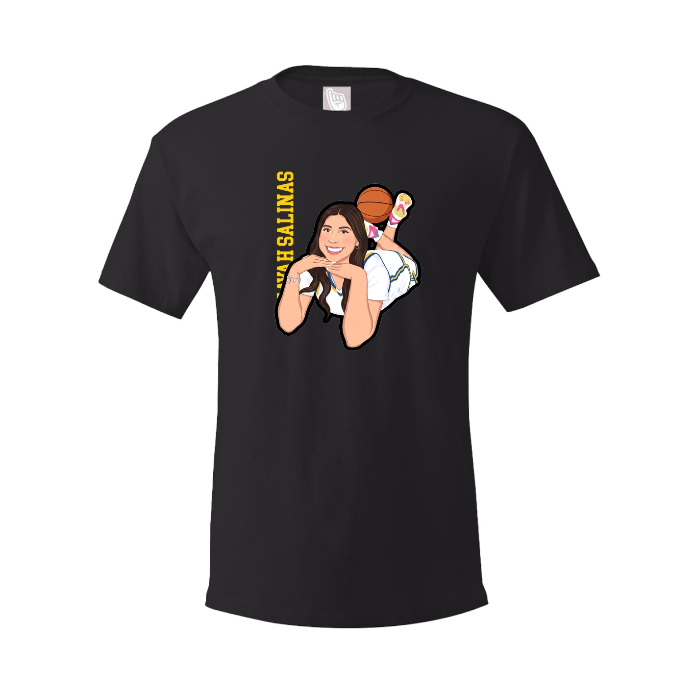 Youth Tee — Name Vertical in Black