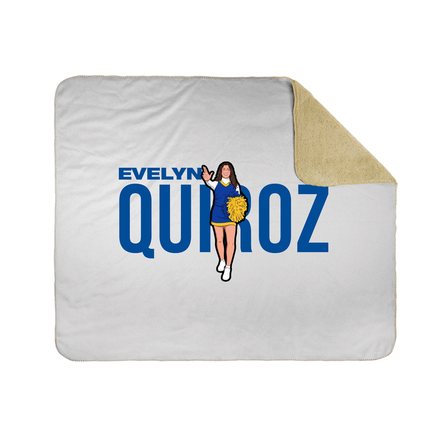 Throw Blanket — Player Name in White