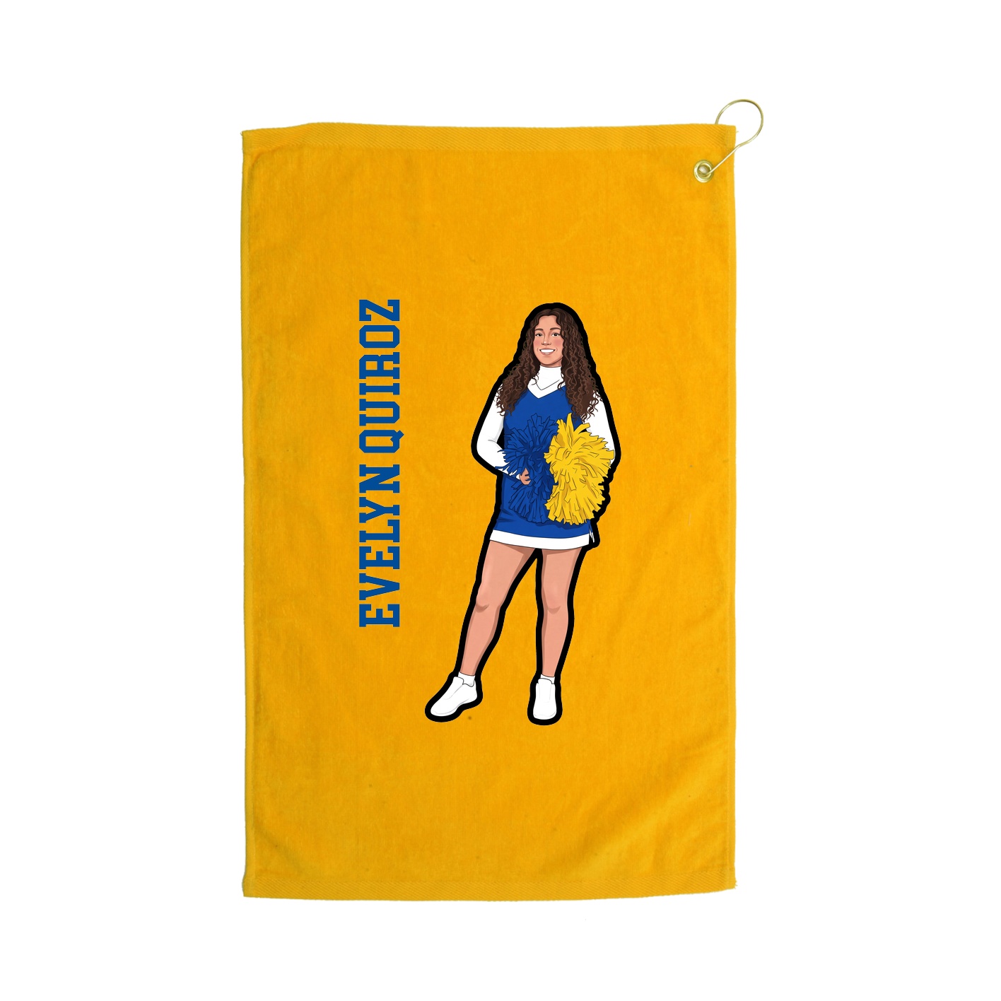 Golf Towel — Name Vertical in Gold