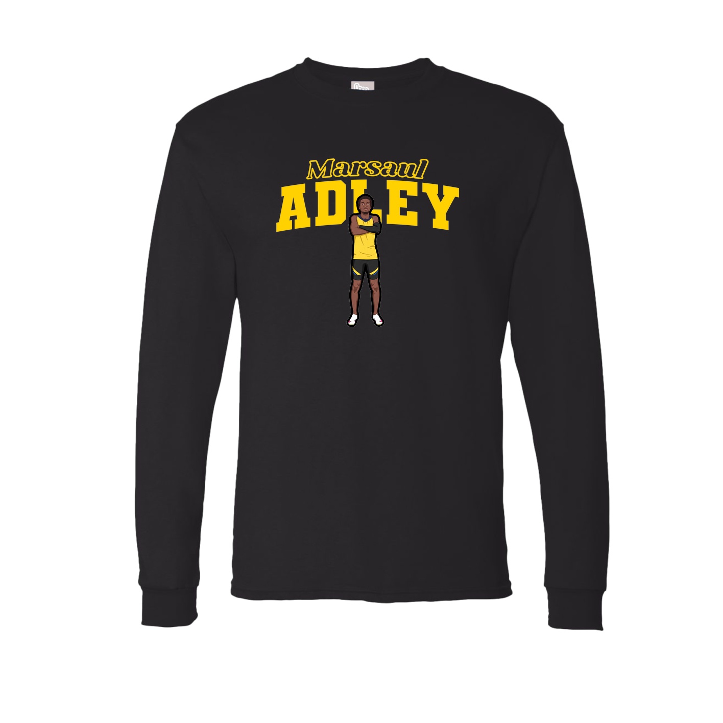Long Sleeve Tee — Name Arch in Black