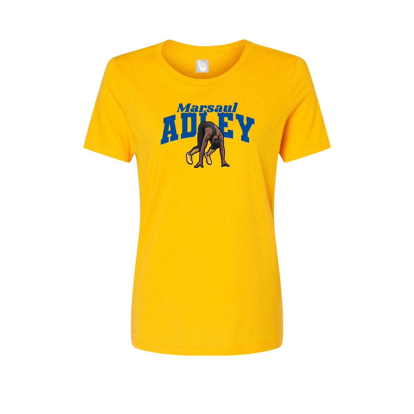 Womens Tee — Signature Arch in Gold