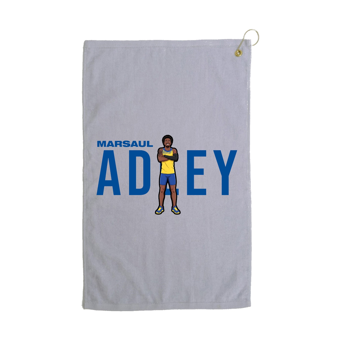 Golf Towel — Player Name in Grey