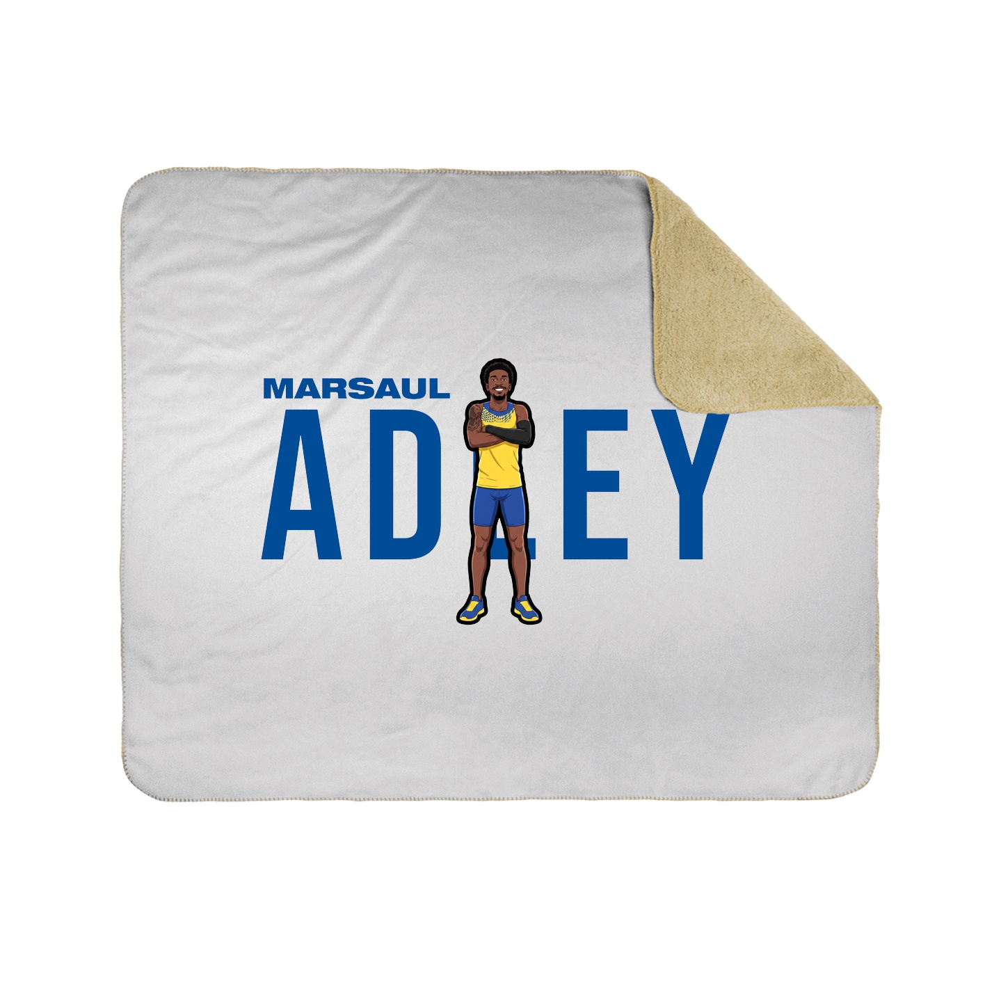 Throw Blanket — Player Name in White