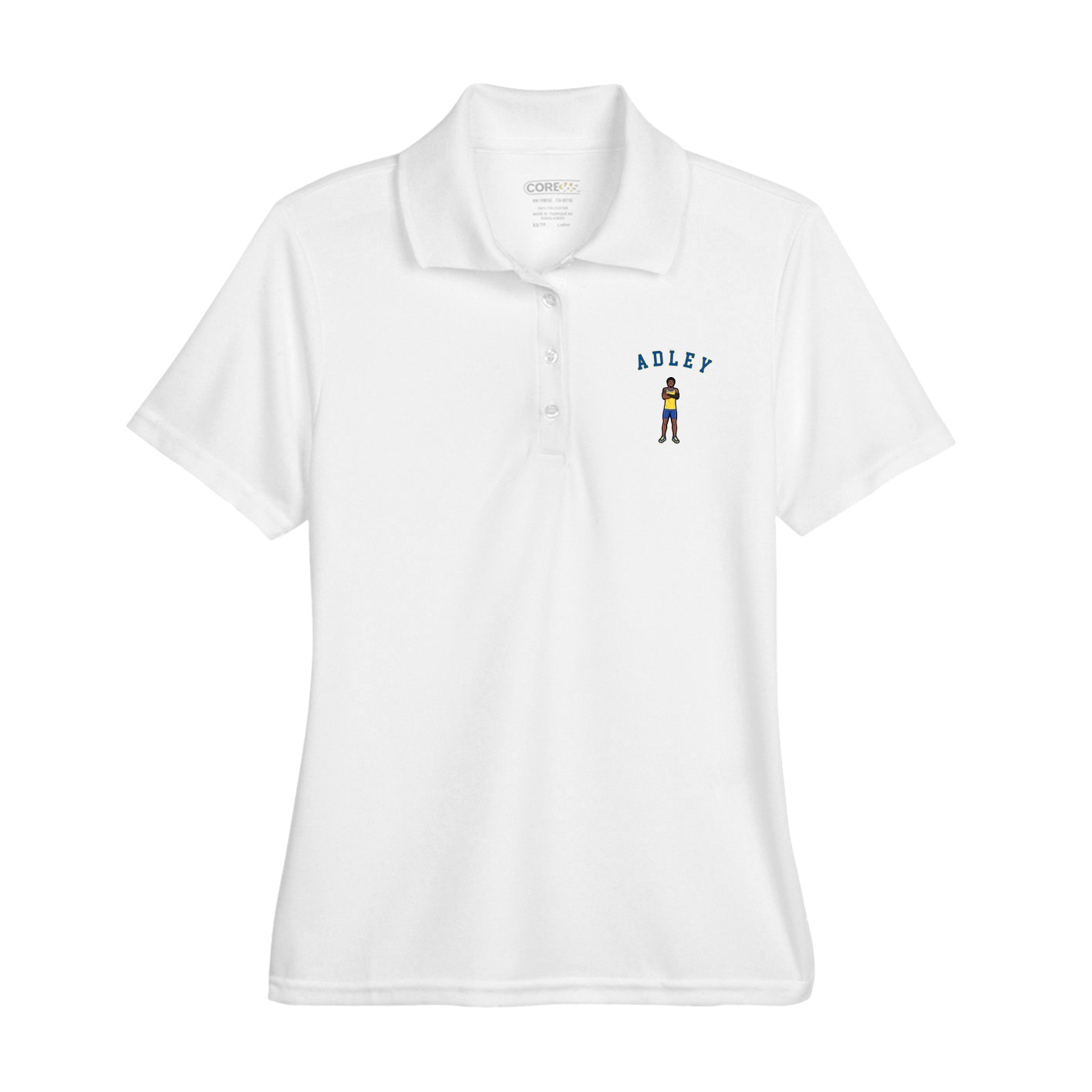Womens Performance Polo — Shirsey Arch in White