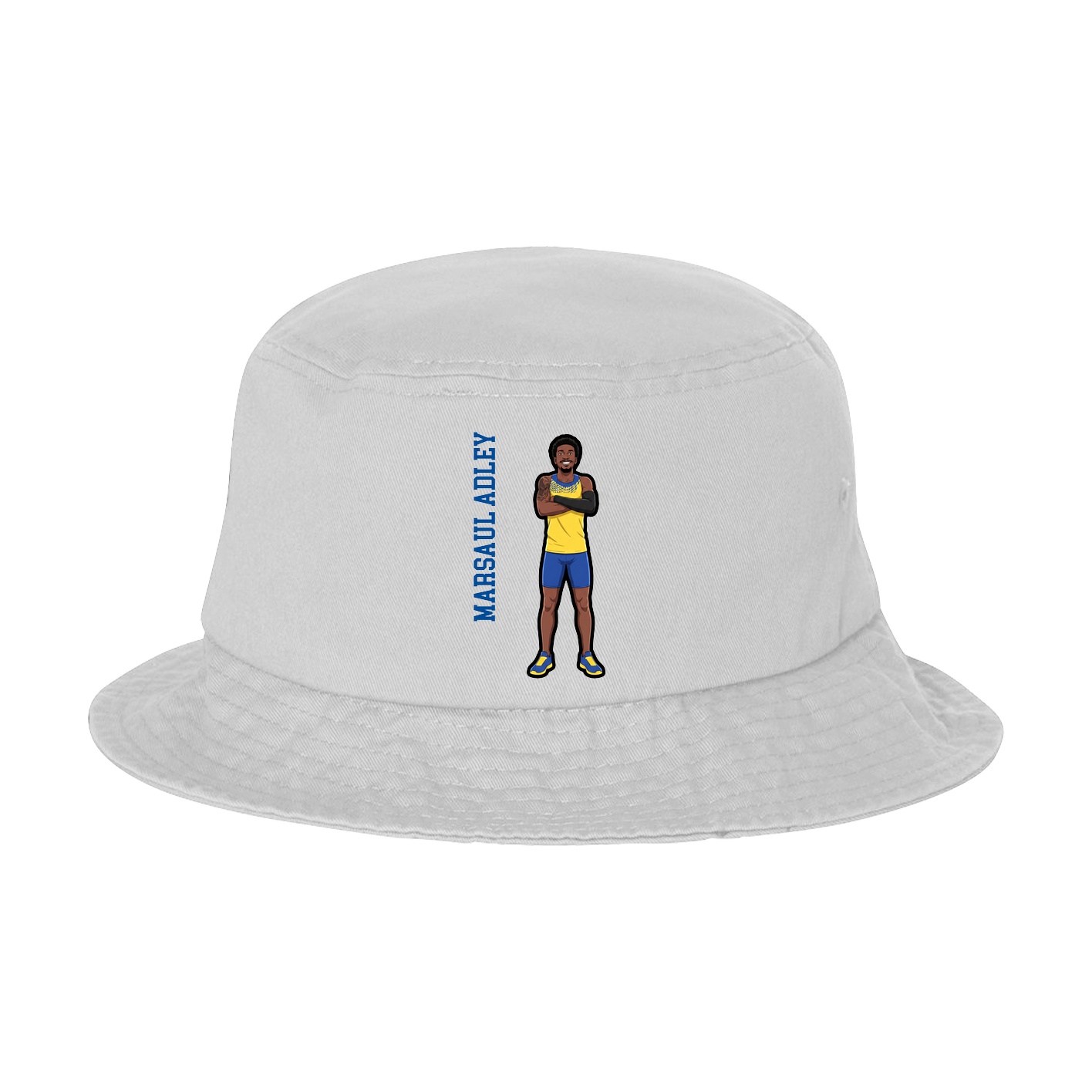 Bucket Cap — Name Vertical in White