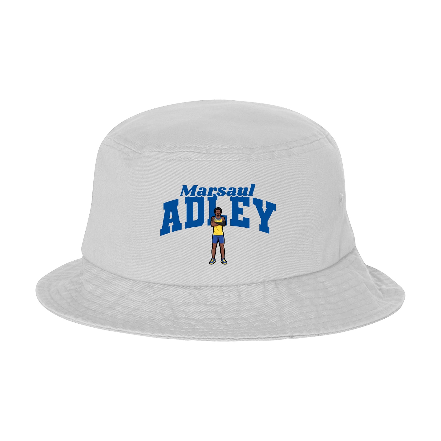 Bucket Cap — Signature Arch in White