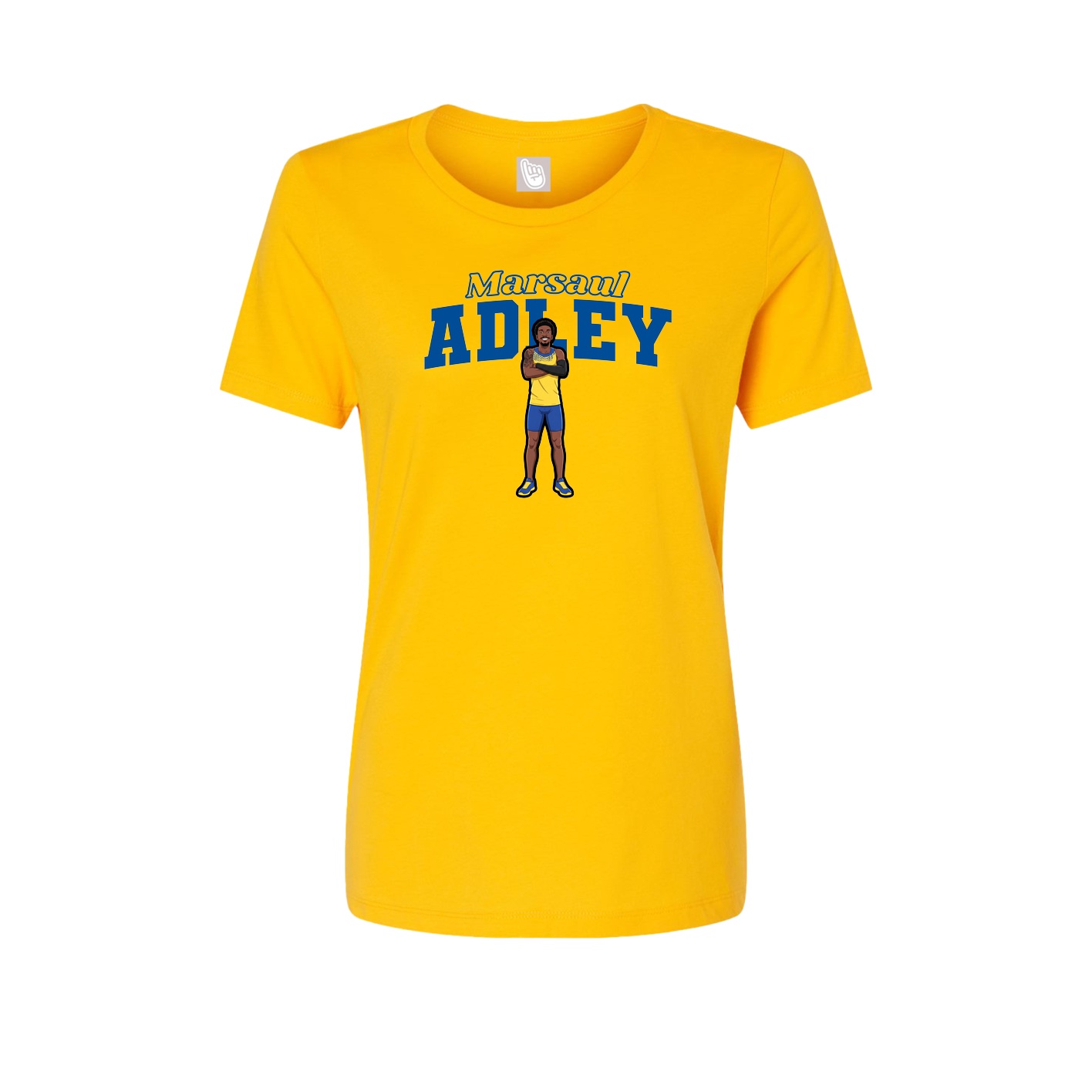 Womens Tee — Name Arch in Gold