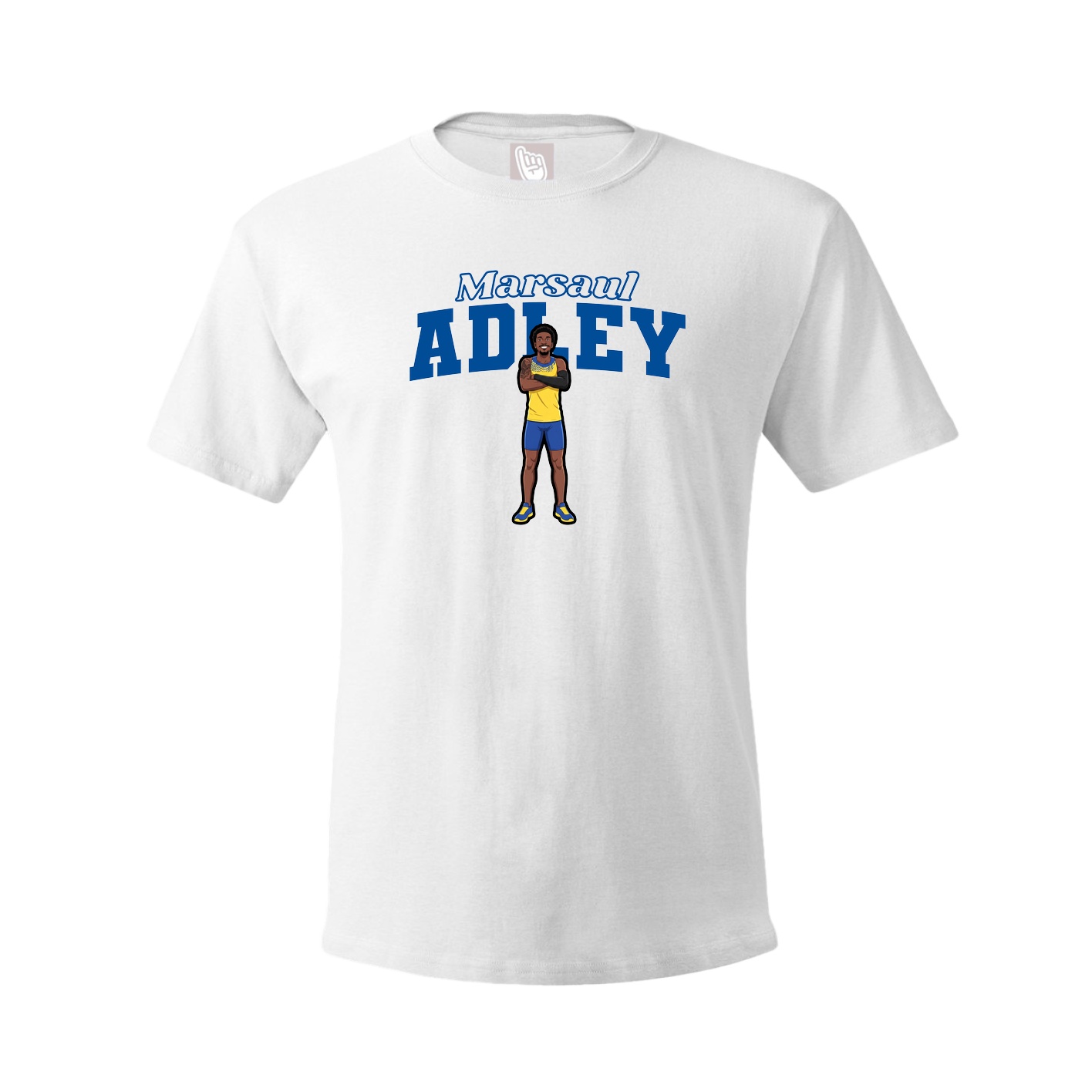 Youth Tee — Name Arch in White
