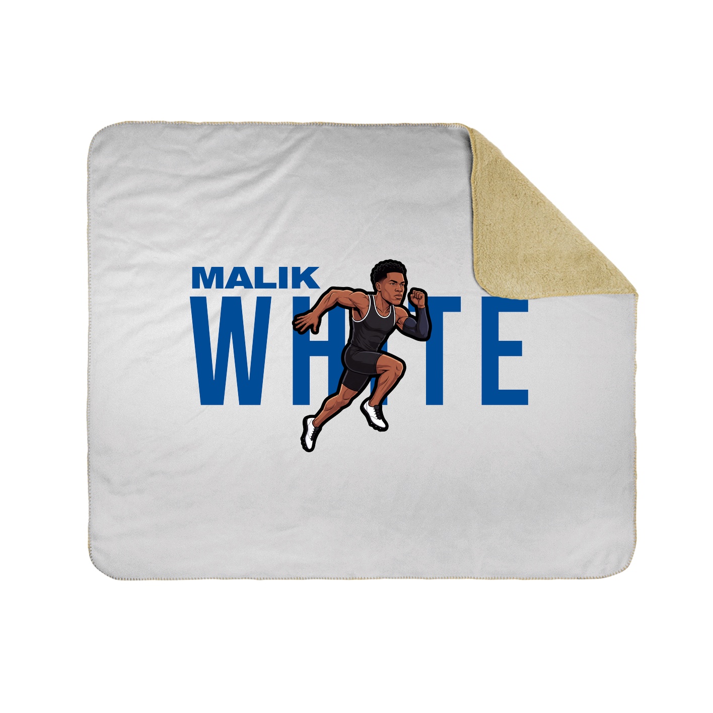 Throw Blanket — Player Name in White