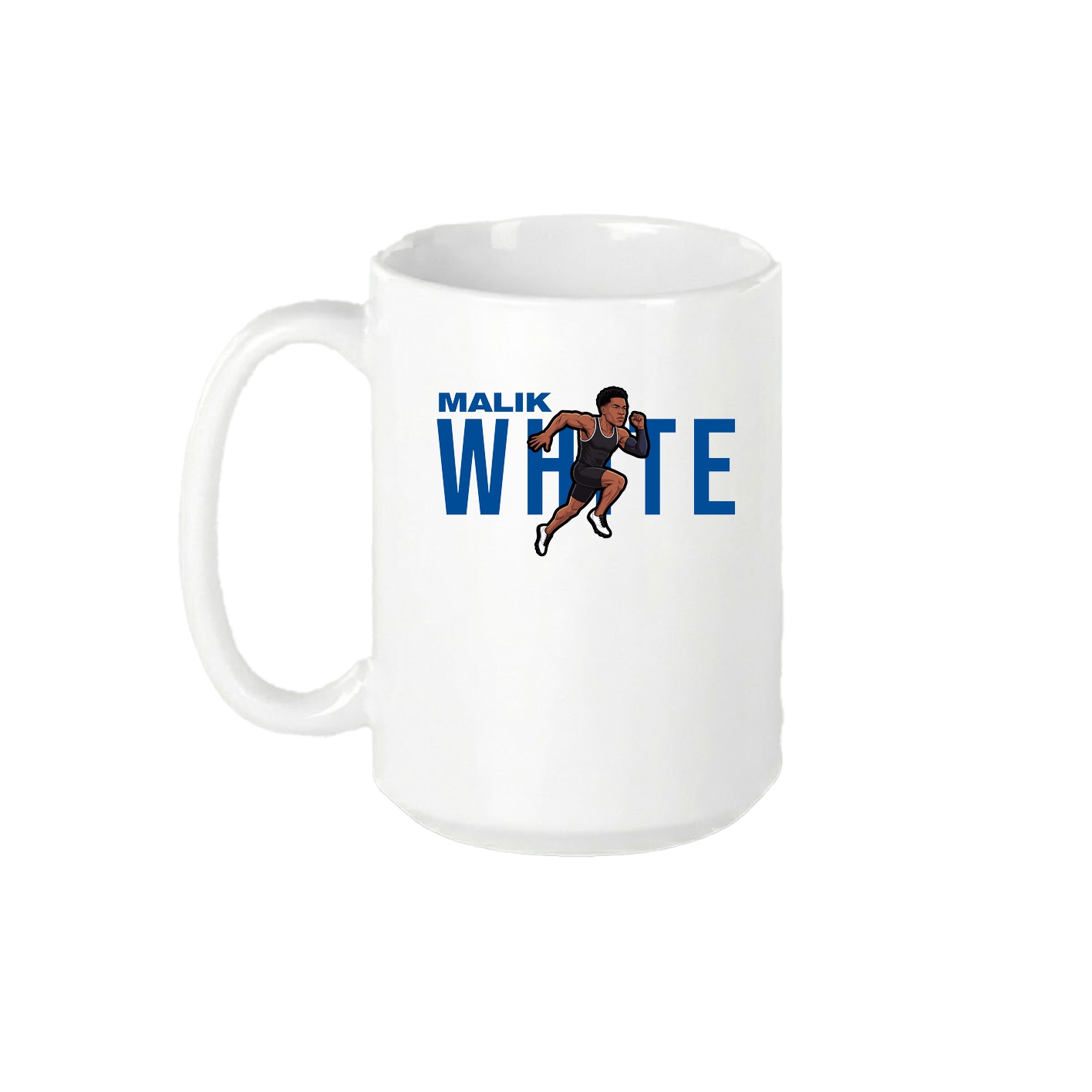 15oz Coffee Mug — Player Name in White