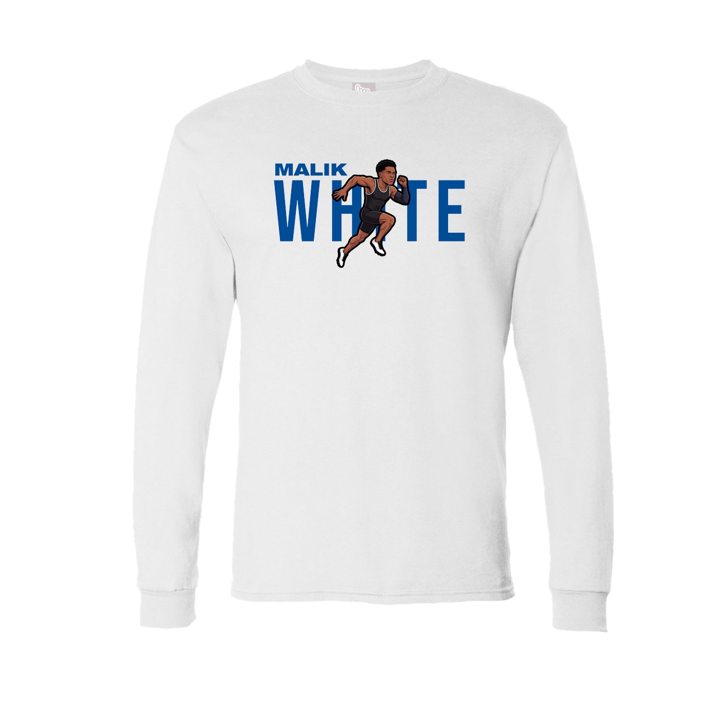 Long Sleeve Tee — Player Name in White