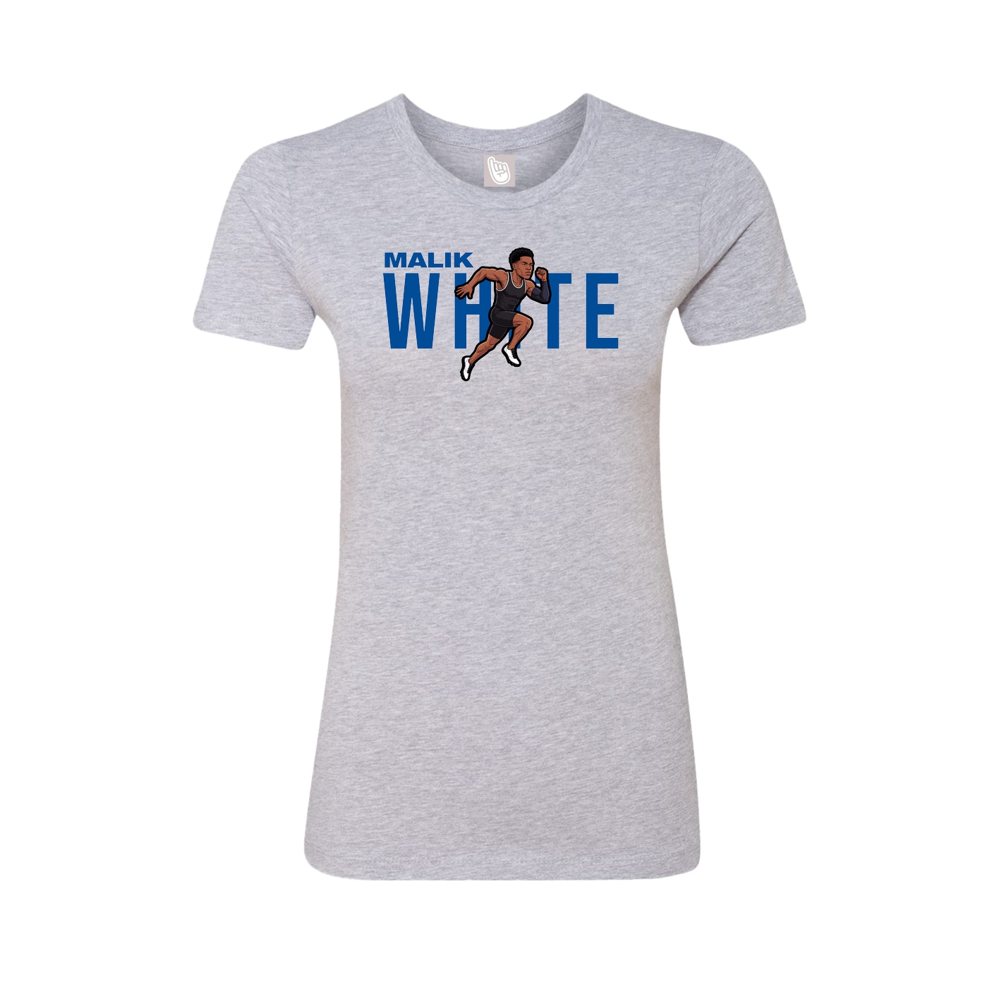 Fitted Women's Tee — Player Name in Grey