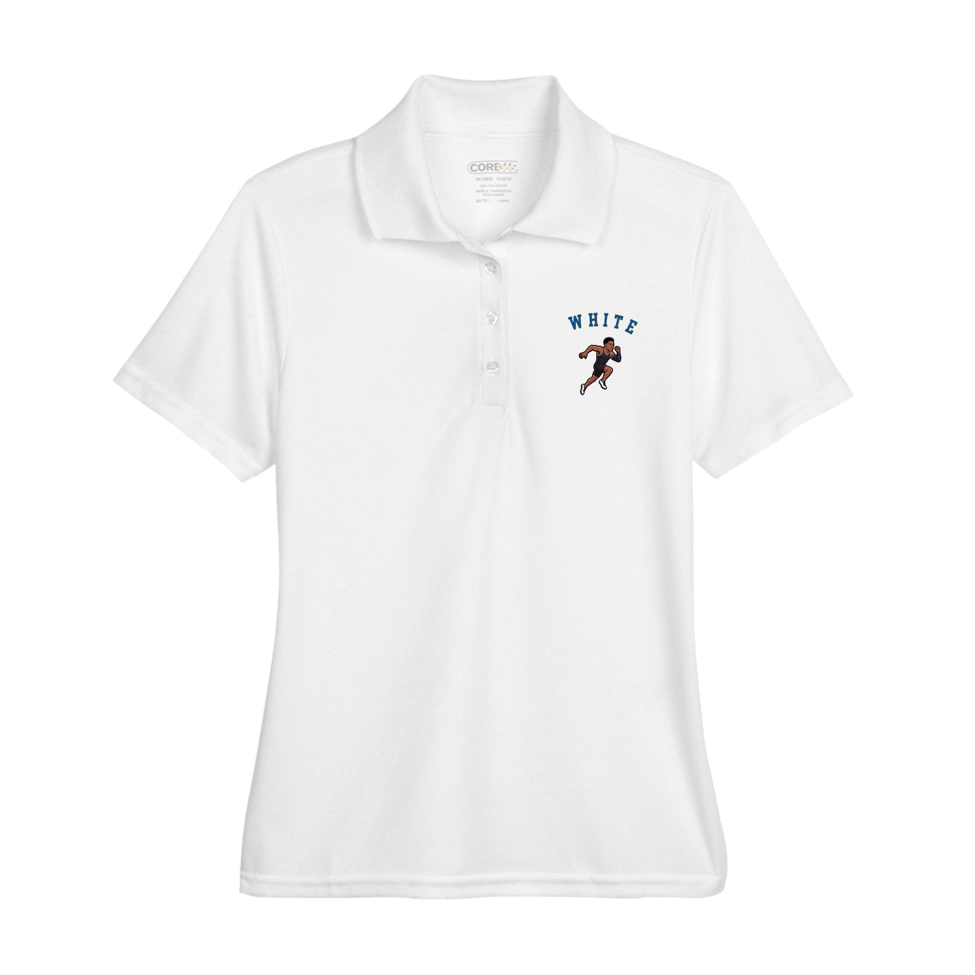 Womens Performance Polo — Shirsey Arch in White
