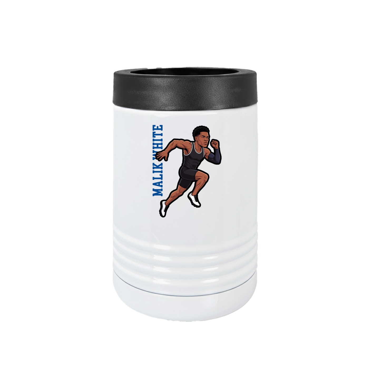 Beverage Holder — Name Vertical in White