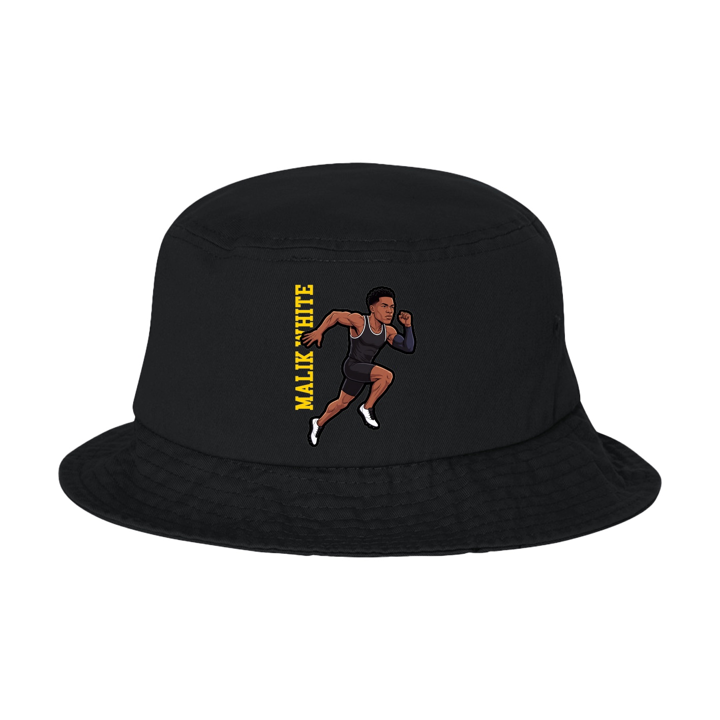 Bucket Cap — Name Vertical in Black