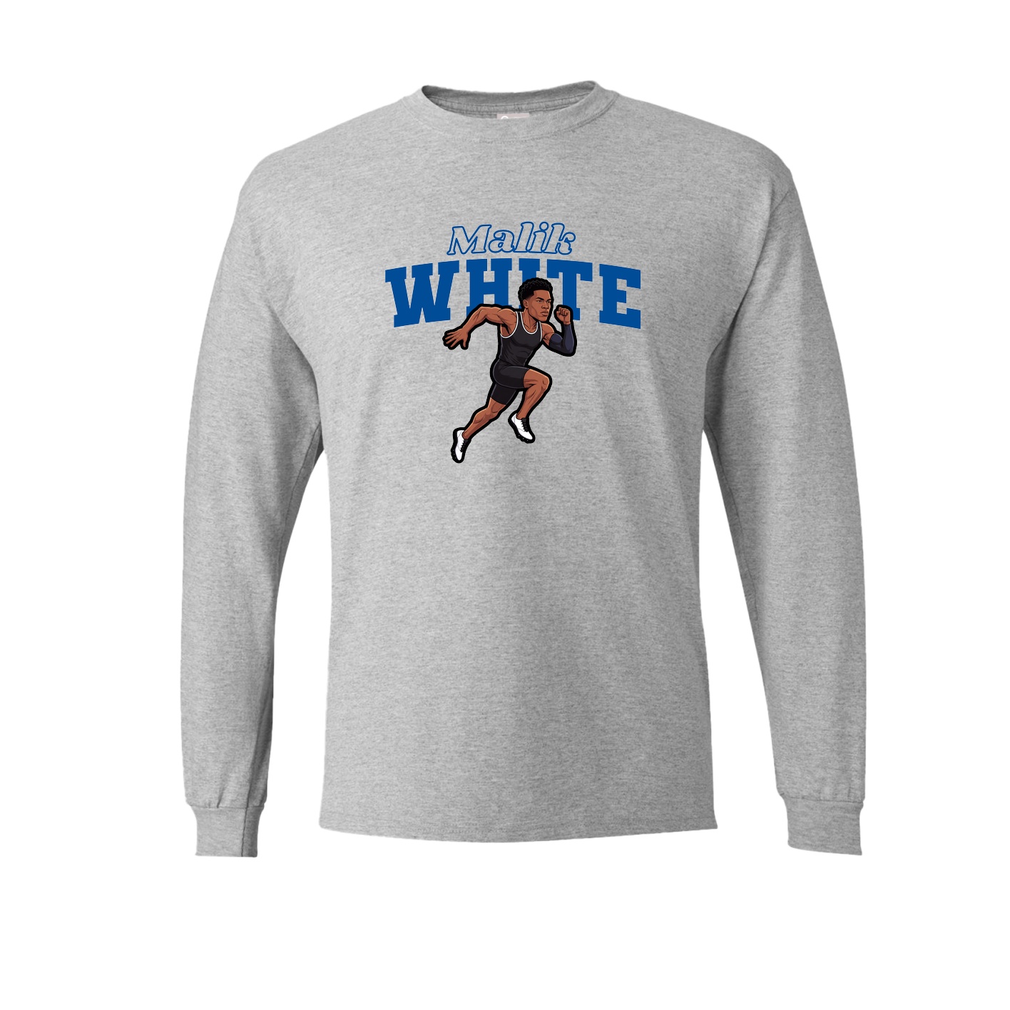 Long Sleeve Tee — Name Arch in Grey
